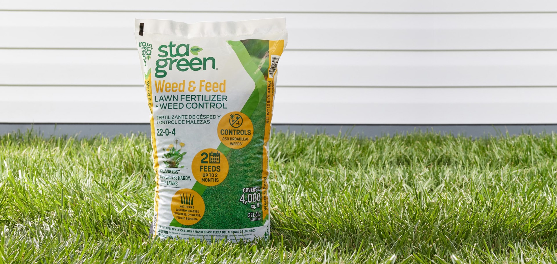 slide 2 of 6, Sta-Green Northern Weed and Feed 12-lb 4000-sq ft 22-0-4 Weed & Feed Fertilizer, 1 ct