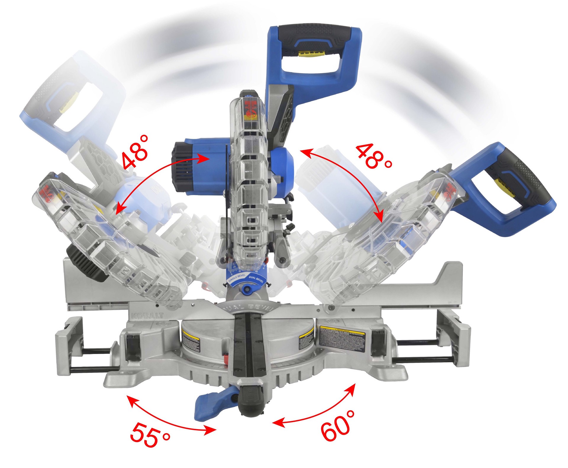 slide 2 of 6, Kobalt Compact 10-in 15-Amp Dual Bevel Sliding Compound Corded Miter Saw, 1 ct