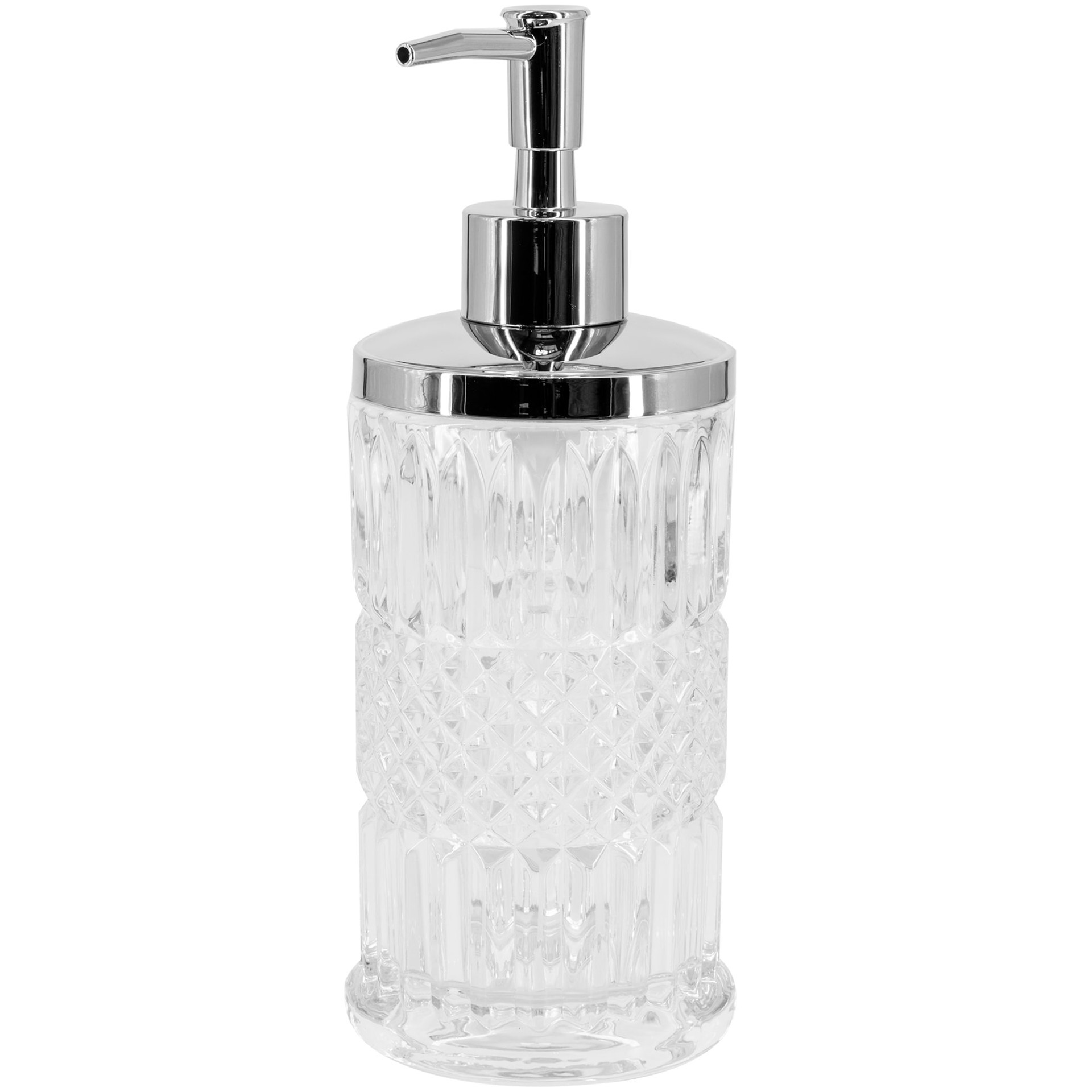 slide 2 of 6, allen + roth Clear 12-oz Capacity Freestanding Soap and Lotion Dispenser, 1 ct