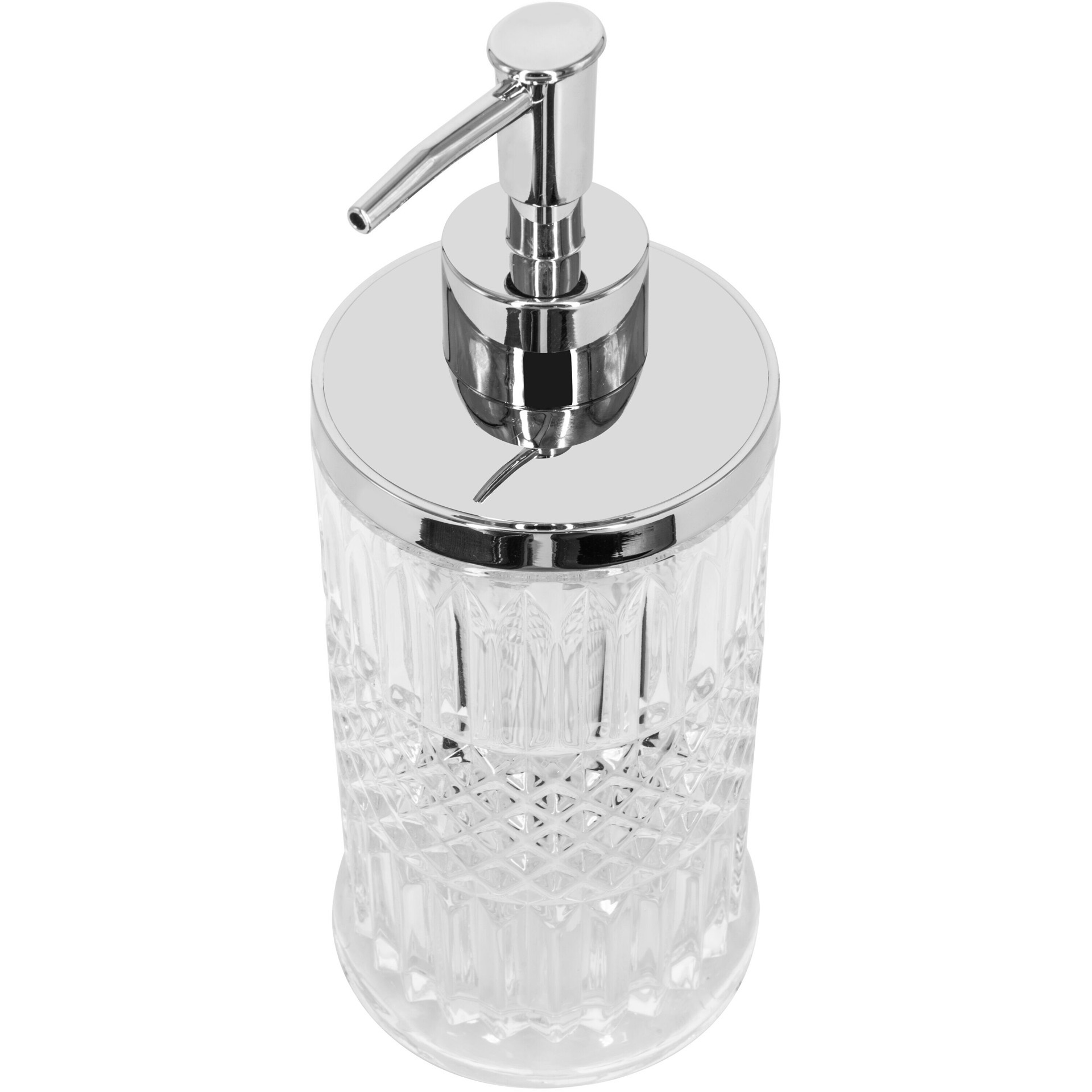 slide 3 of 6, allen + roth Clear 12-oz Capacity Freestanding Soap and Lotion Dispenser, 1 ct
