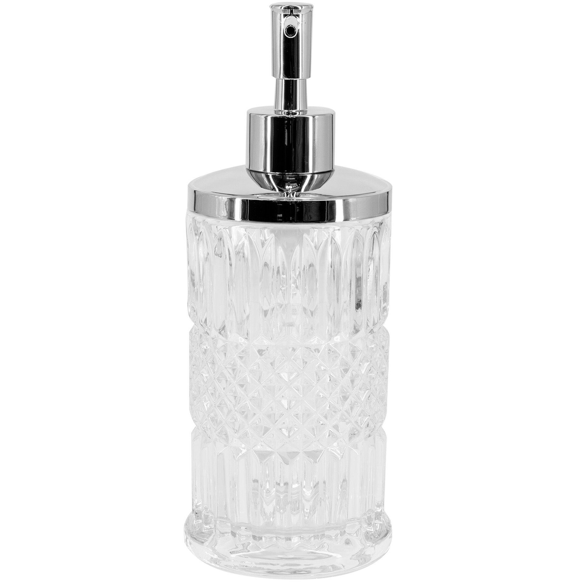 slide 4 of 6, allen + roth Clear 12-oz Capacity Freestanding Soap and Lotion Dispenser, 1 ct