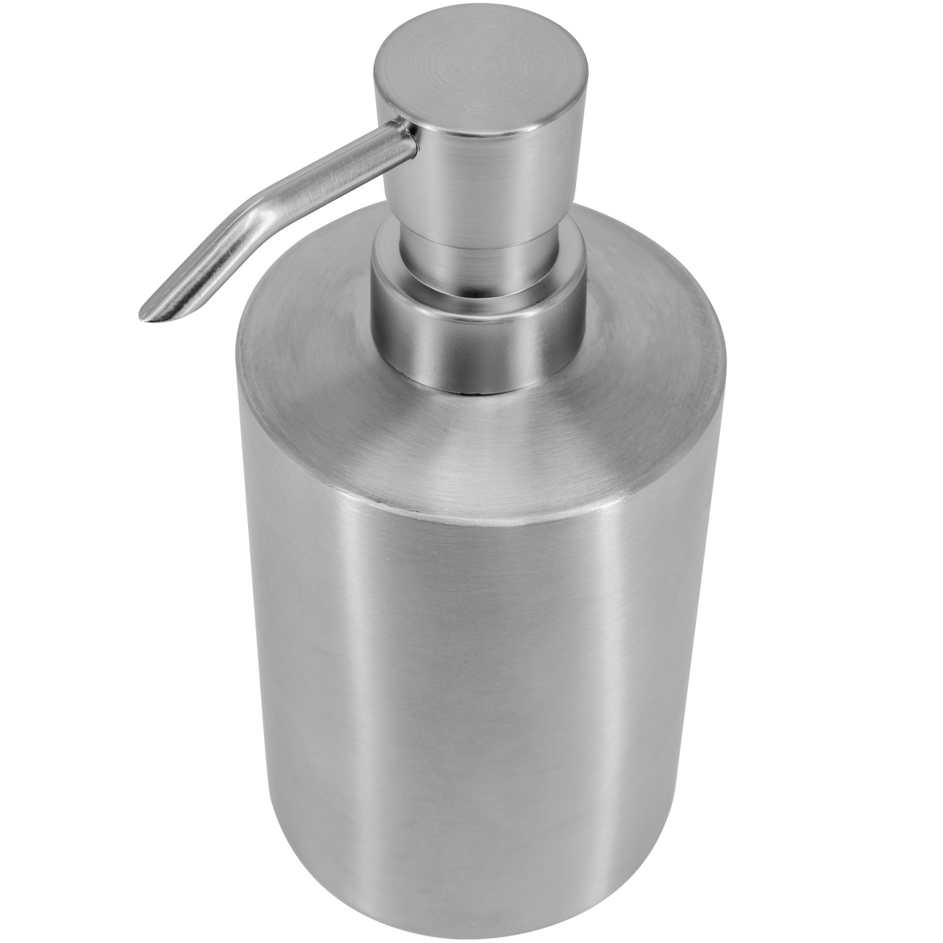 slide 2 of 6, allen + roth Brushed Nickel 15-oz Capacity Freestanding Soap and Lotion Dispenser, 1 ct
