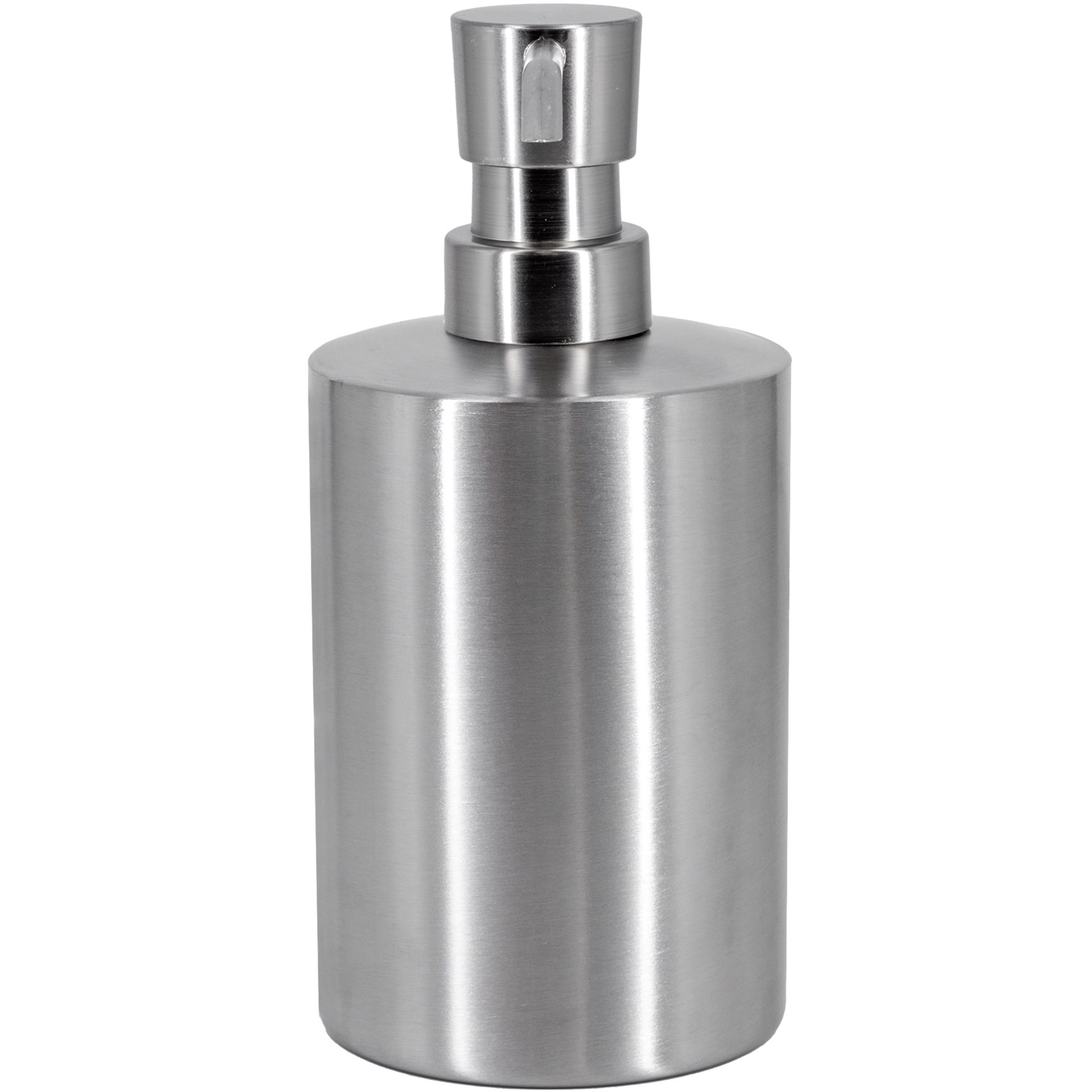 slide 4 of 6, allen + roth Brushed Nickel 15-oz Capacity Freestanding Soap and Lotion Dispenser, 1 ct
