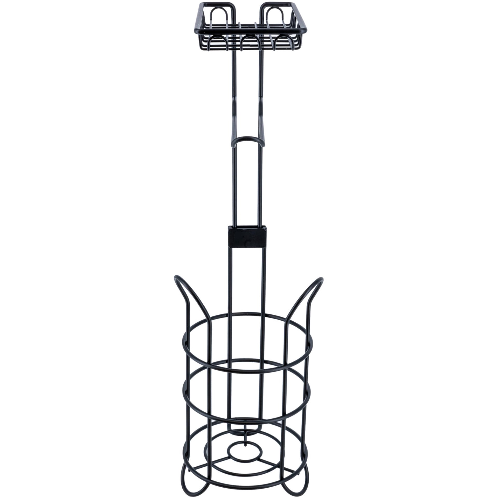 slide 3 of 6, Style Selections Matte Black Freestanding Single post Toilet Paper Holder 2 -Rolls, 1 ct