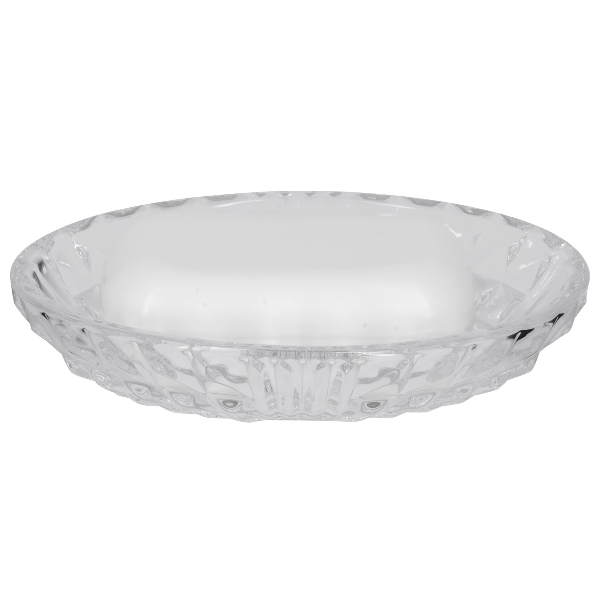 slide 4 of 6, allen + roth Clear Glass Soap Dish, 1 ct