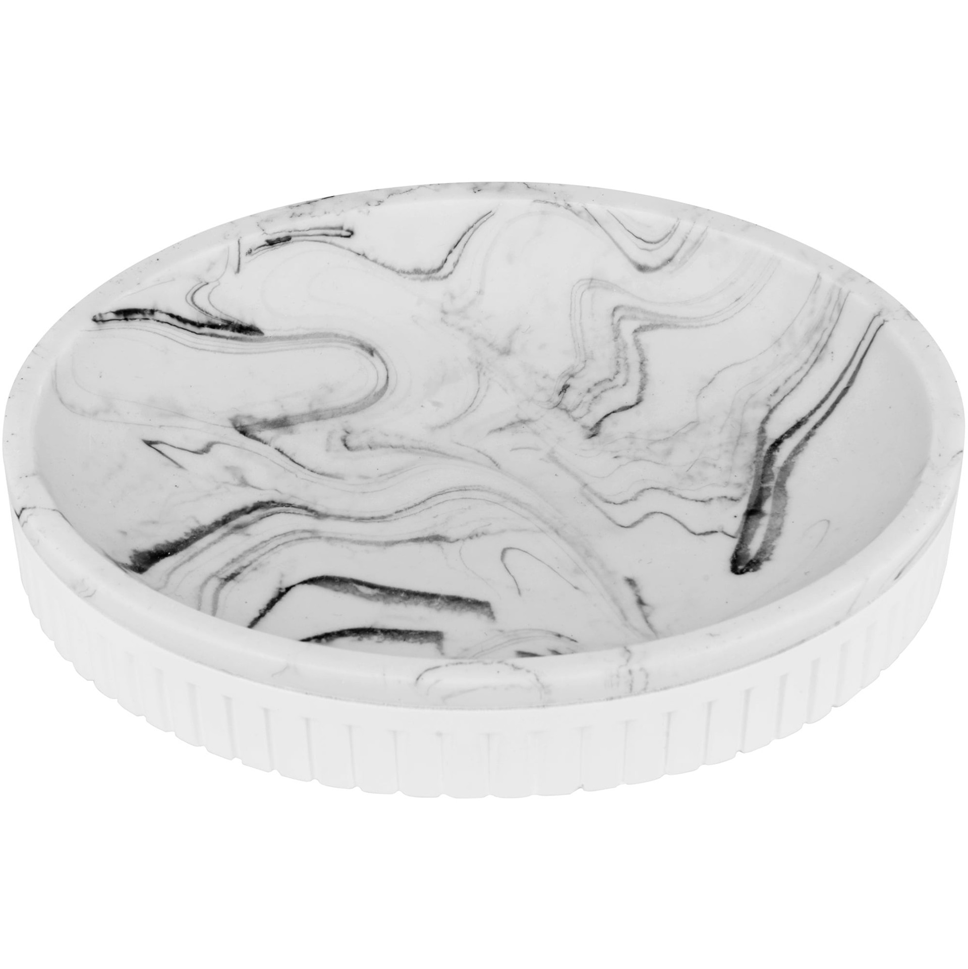 slide 2 of 6, allen + roth White Marble Resin Soap Dish, 1 ct