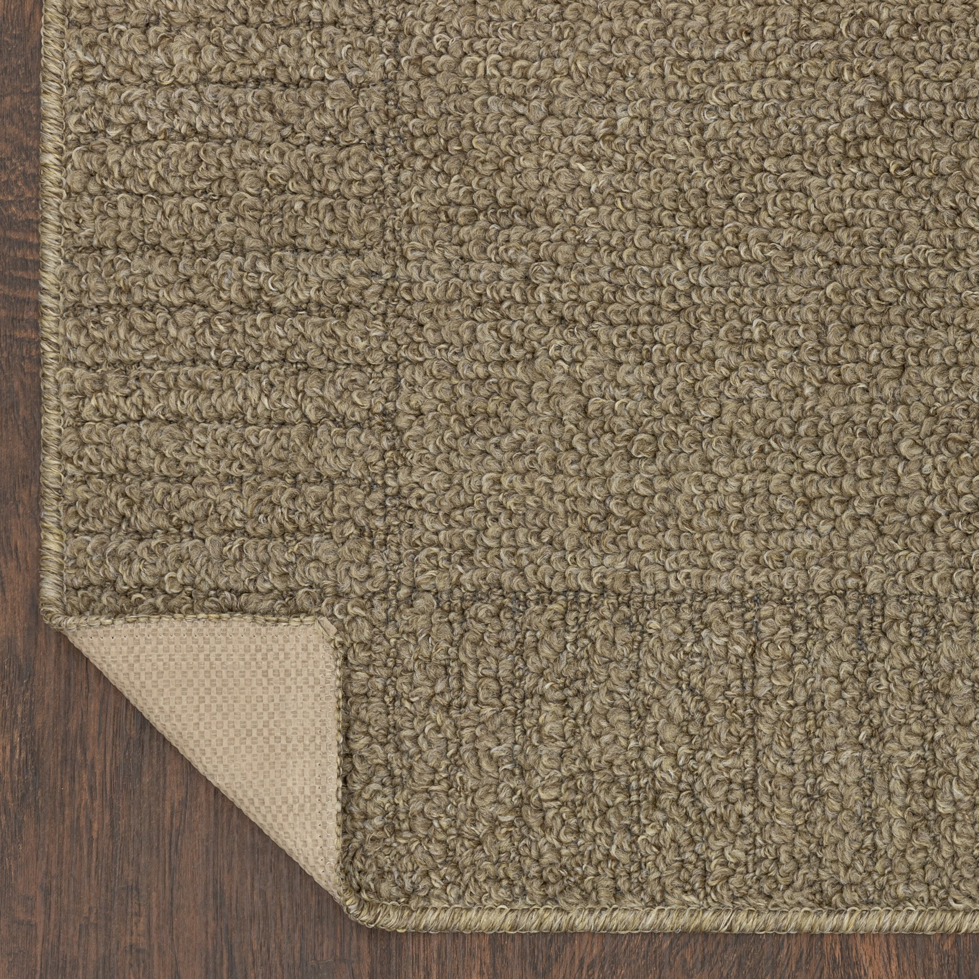 slide 3 of 6, Style Selections 2 x 6 (ft) Tufted Polyester Mushroom Rectangular Indoor Border Rustic Machine washable Runner rug, 1 ct