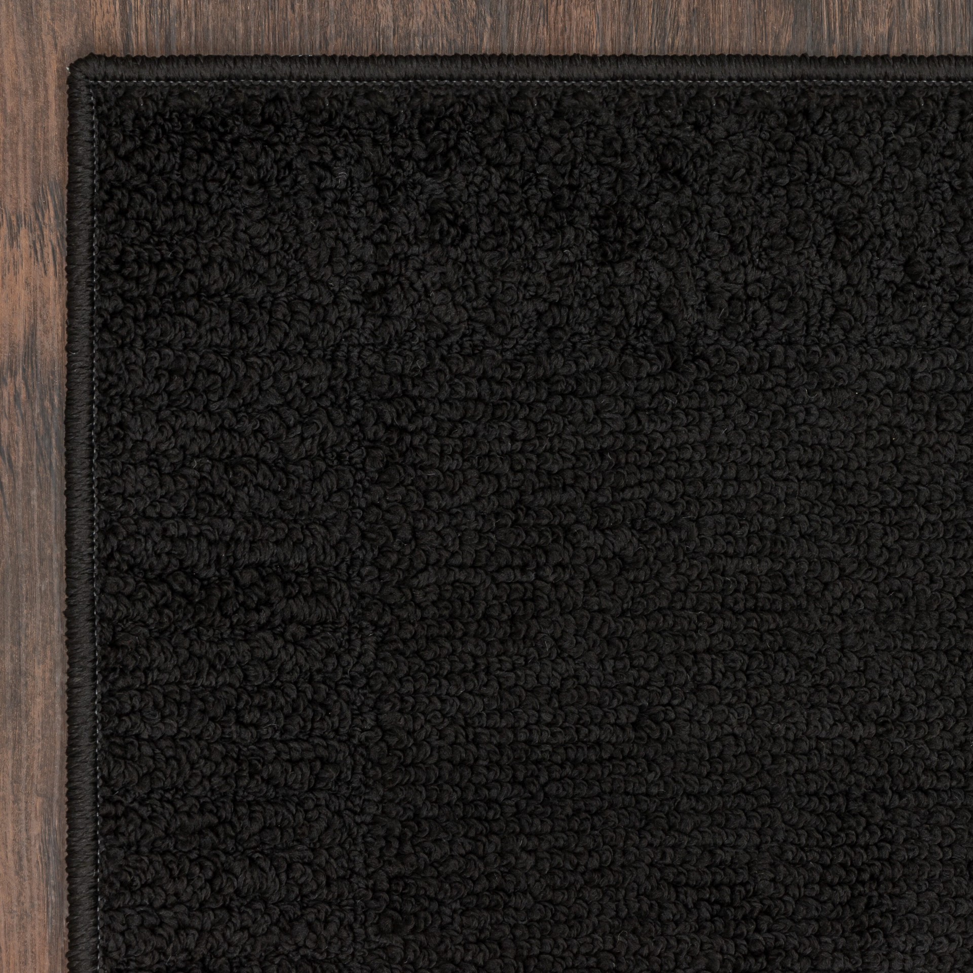 slide 2 of 6, Style Selections 2 x 3 (ft) Tufted Polyester Black Rectangular Indoor Border Machine washable Throw rug, 1 ct