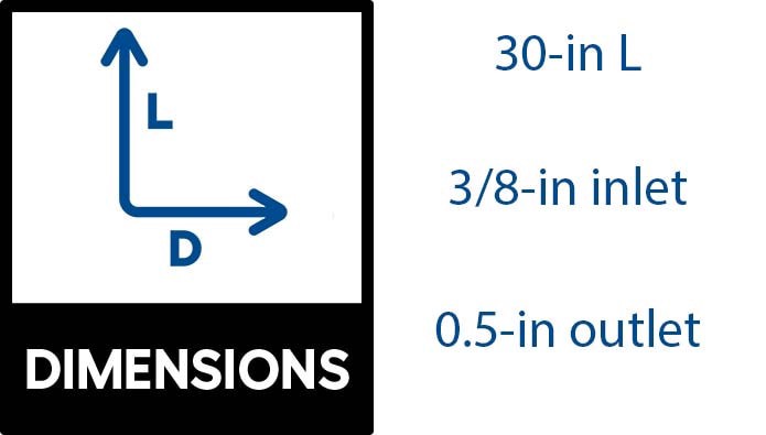 slide 2 of 6, RELIABILT 3/8-in compression x FIP x 30-in PEX Flexible Riser Supply Line, 1 ct