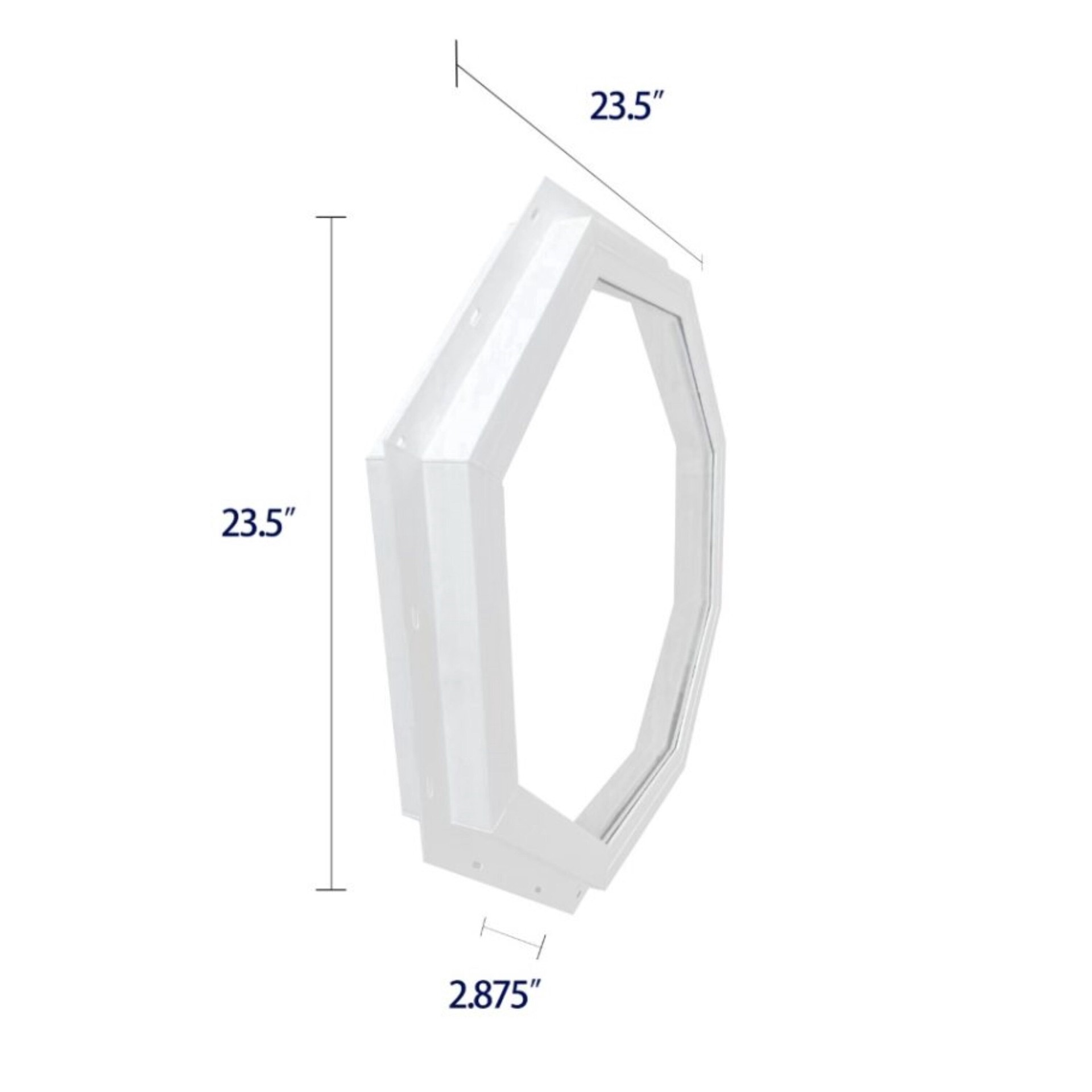 slide 6 of 6, RELIABILT 23-1/2-in x 23-1/2-in x 2-3/4-in Jamb Octagon White Window, 1 ct