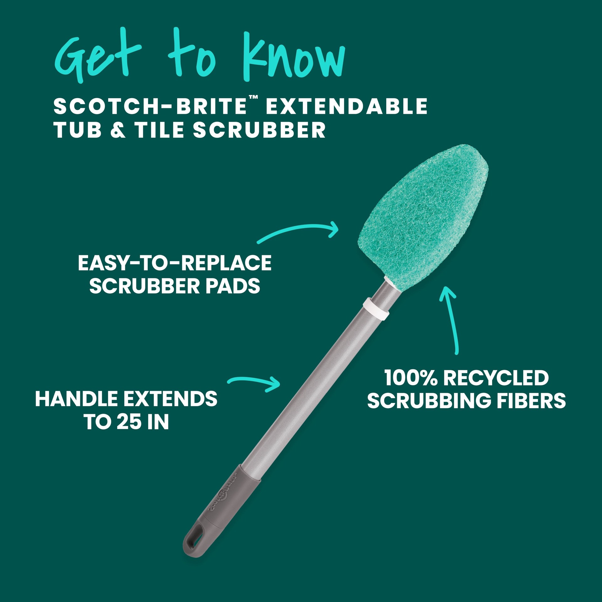 slide 6 of 6, Scotch-Brite Shower Scrubber Poly fiber Stiff Tile and Grout Brush, 1 ct