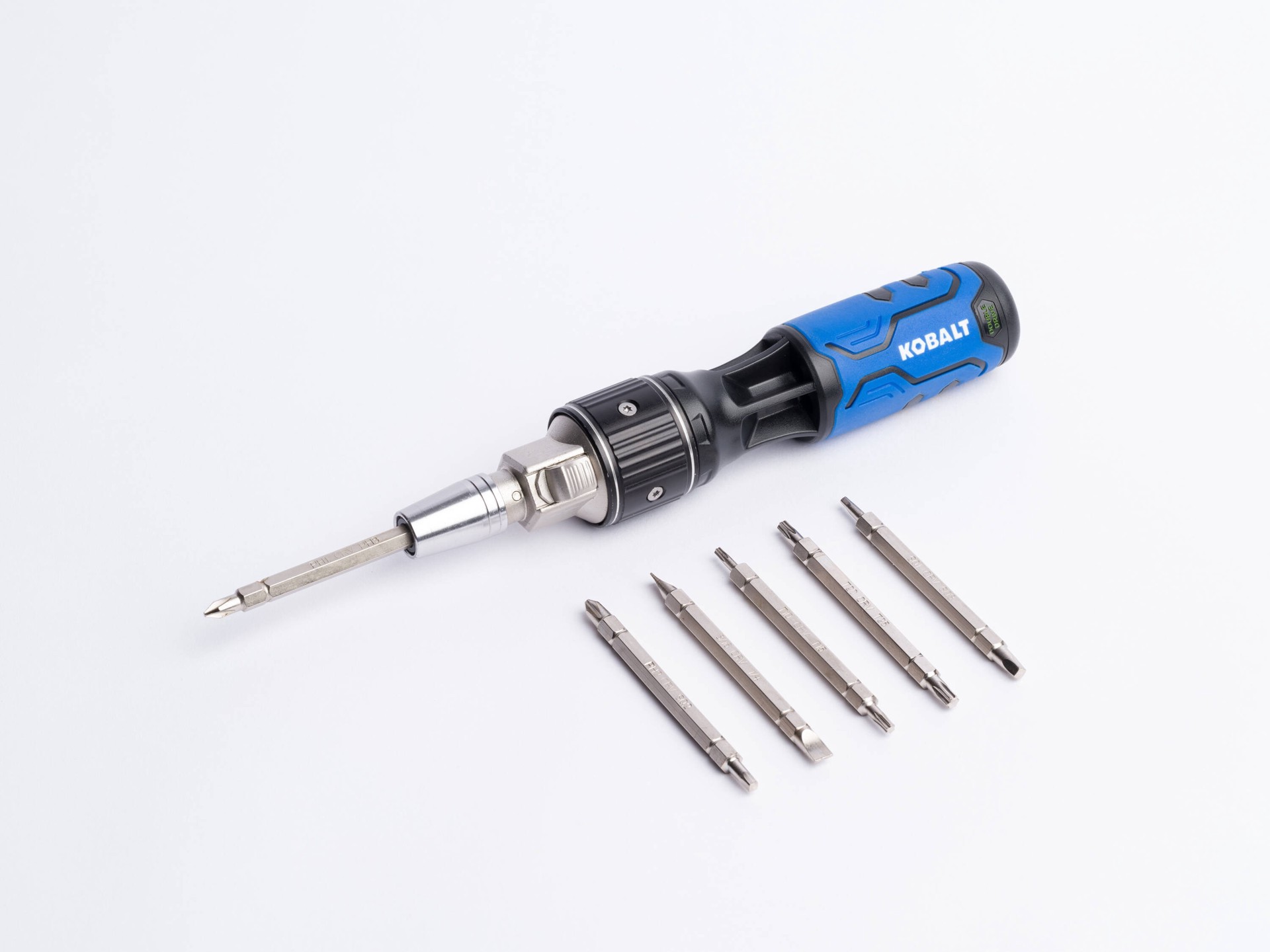 slide 2 of 6, Kobalt 12-in-1 Double Drive 7 -Piece 3-1/2-in Ratcheting Multi-Bit Combination Tip Screwdriver Set, 1 ct