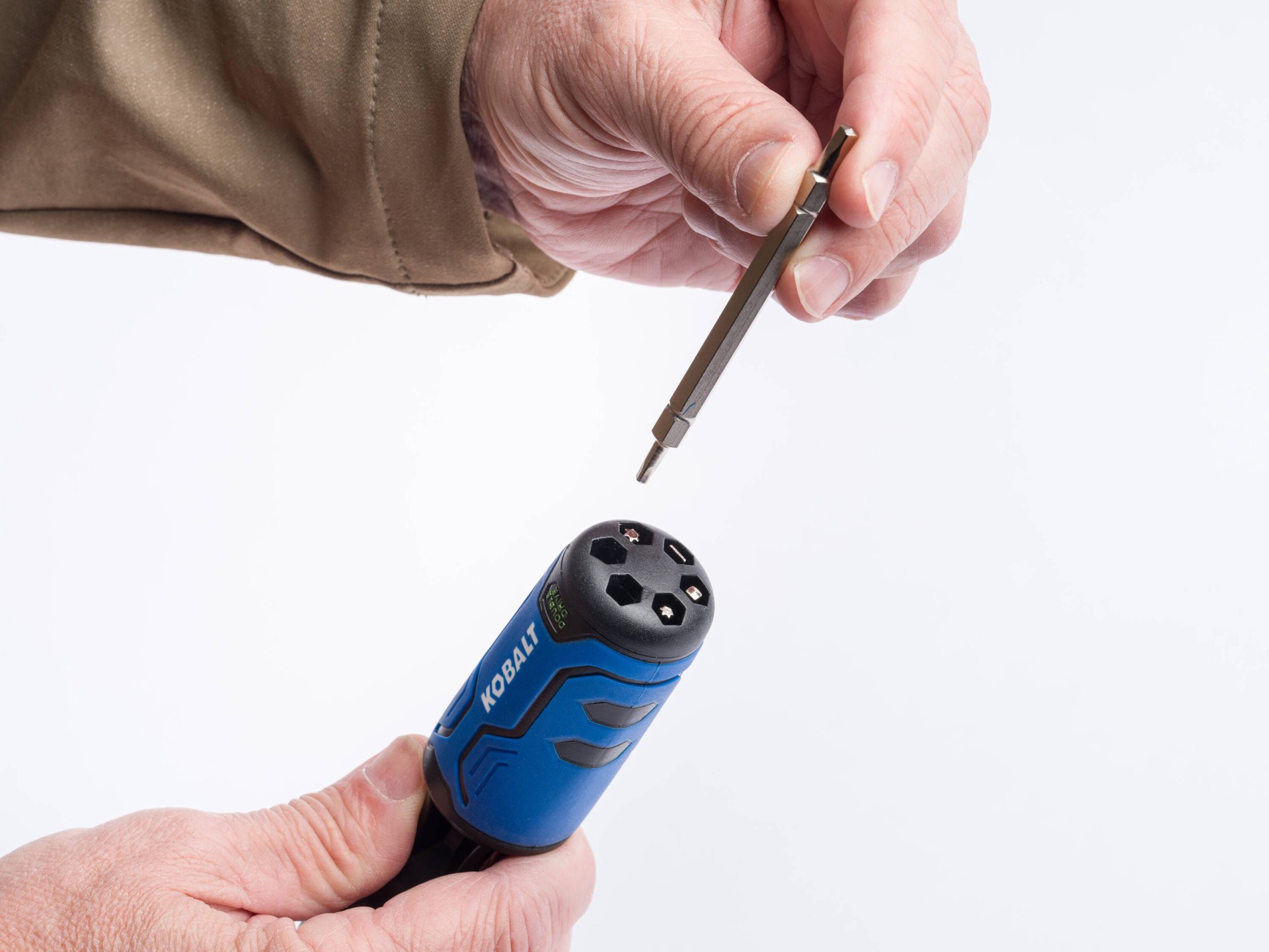 slide 4 of 6, Kobalt 12-in-1 Double Drive 7 -Piece 3-1/2-in Ratcheting Multi-Bit Combination Tip Screwdriver Set, 1 ct