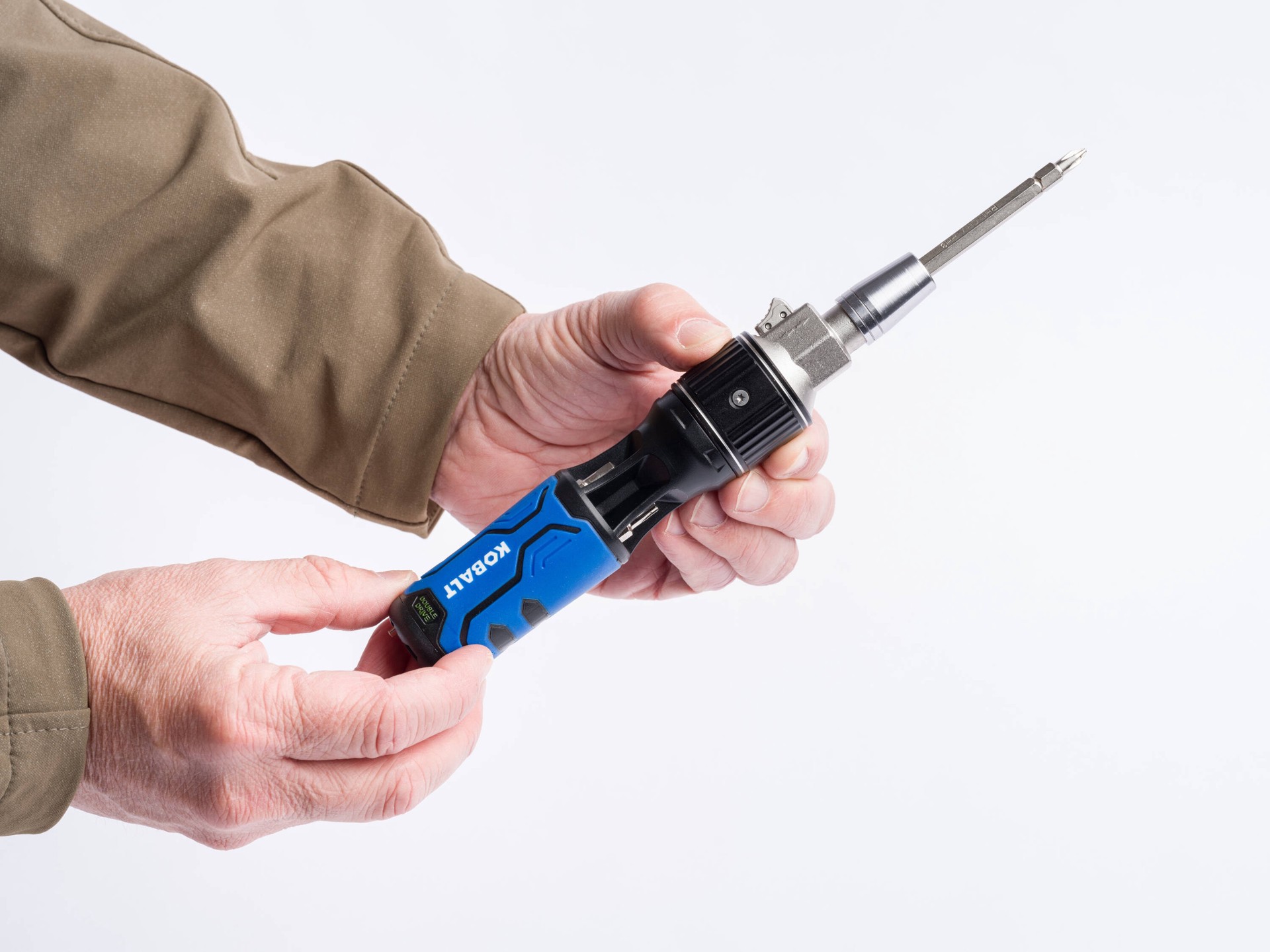 slide 6 of 6, Kobalt 12-in-1 Double Drive 7 -Piece 3-1/2-in Ratcheting Multi-Bit Combination Tip Screwdriver Set, 1 ct