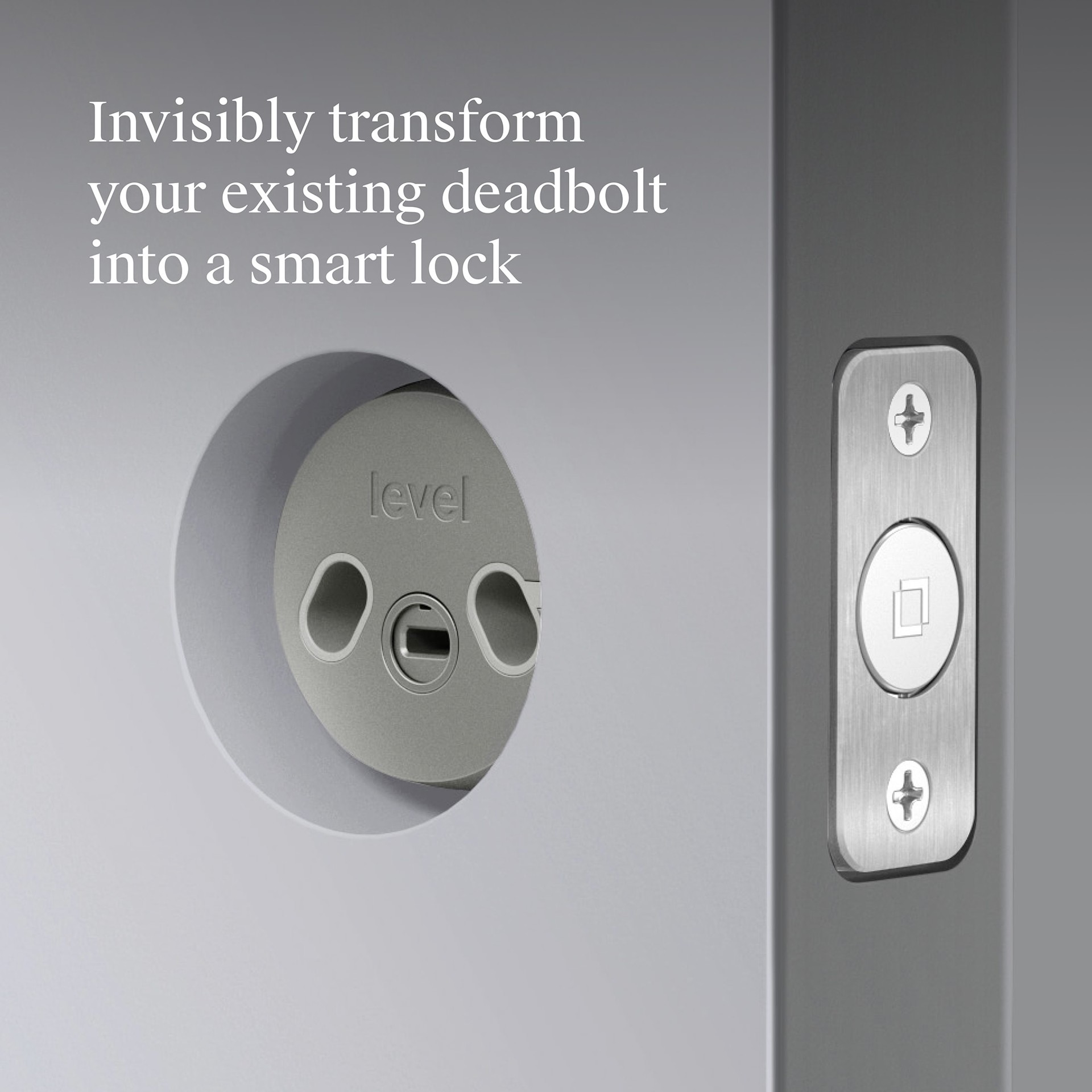 slide 3 of 6, Level Bolt Retrofit Smart Lock Satin Chrome Smart Bluetooth Electronic Deadbolt Lock, 1 ct
