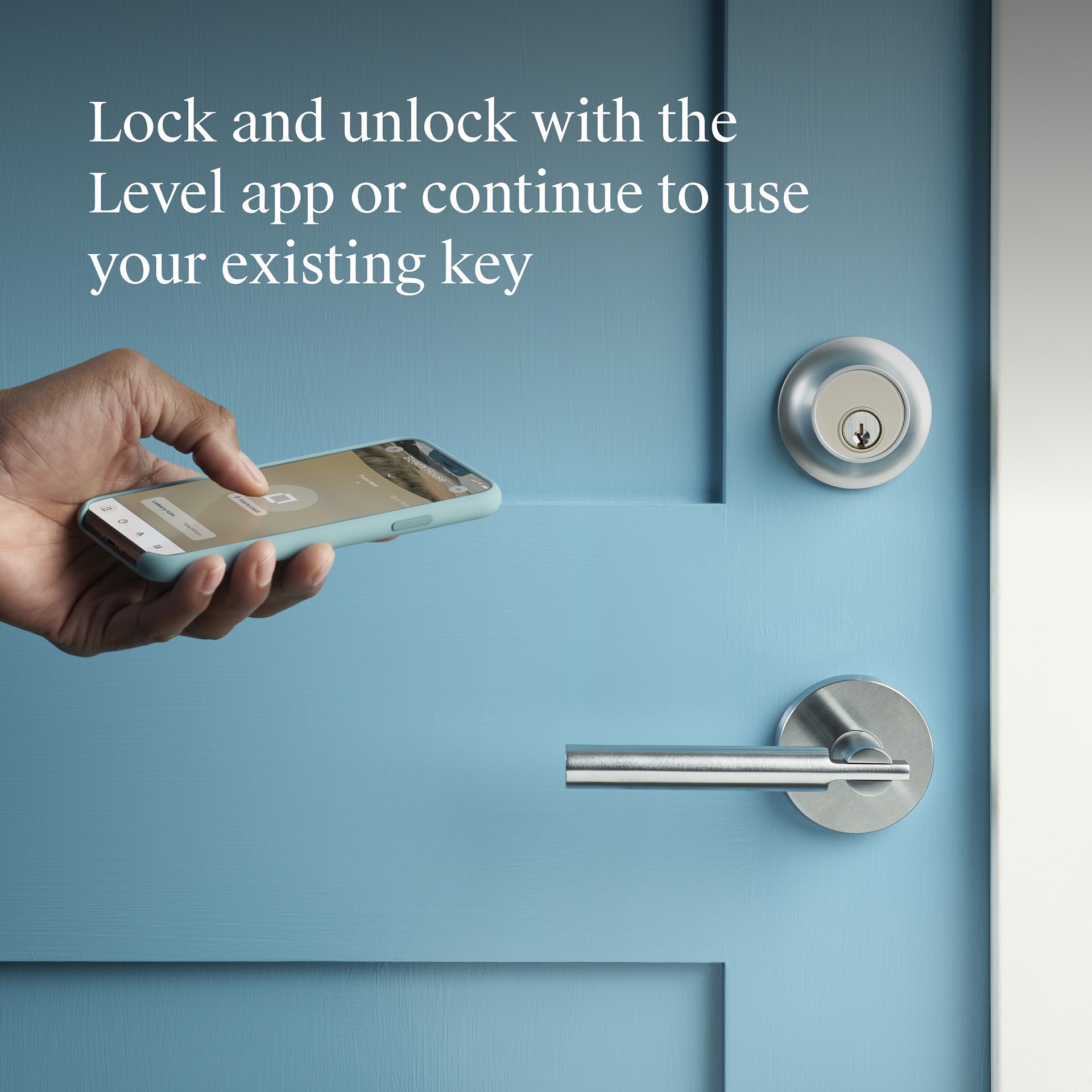 slide 4 of 6, Level Bolt Retrofit Smart Lock Satin Chrome Smart Bluetooth Electronic Deadbolt Lock, 1 ct