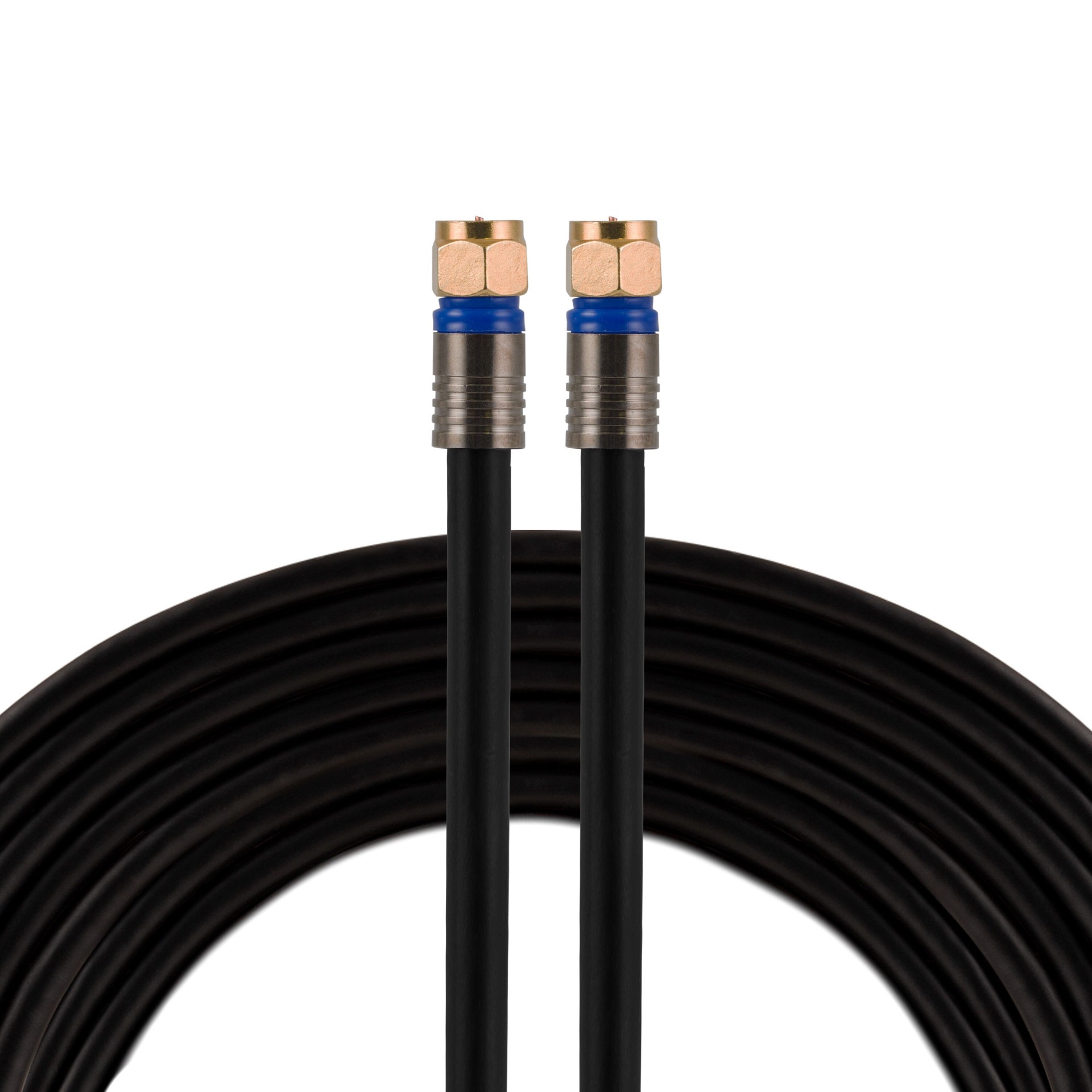 slide 2 of 6, Utilitech 50-ft RG6-Quad Shield Black Coaxial Cable, 1 ct