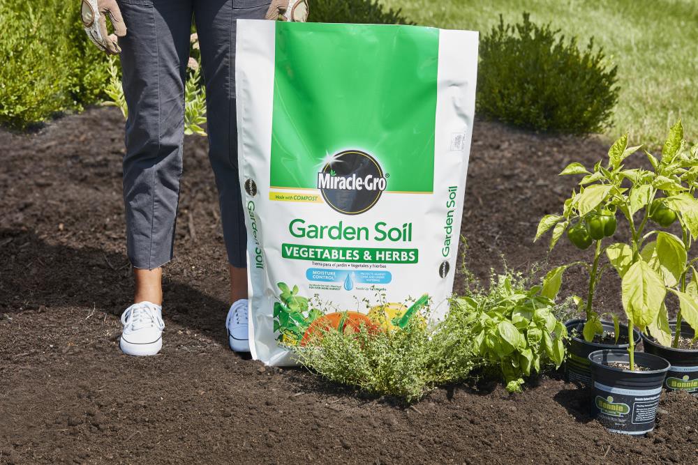 slide 4 of 6, Miracle-Gro Vegetables Herbs 1.5 Cubic feet All-purpose Garden soil, 1 ct