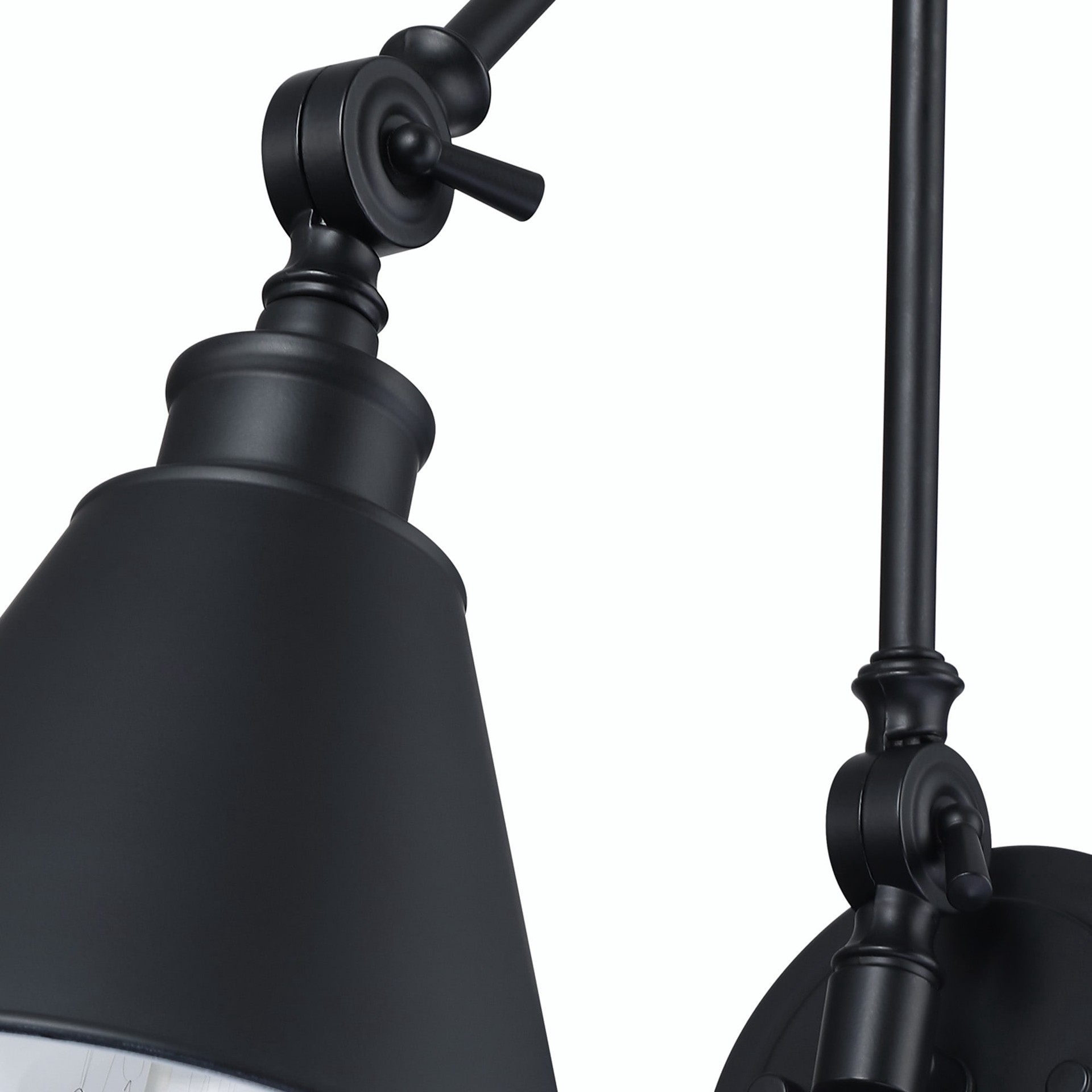 slide 4 of 6, allen + roth Halterman 6.7-in W 1 -Light Matte Black Farmhouse Wall Sconce, 1 ct