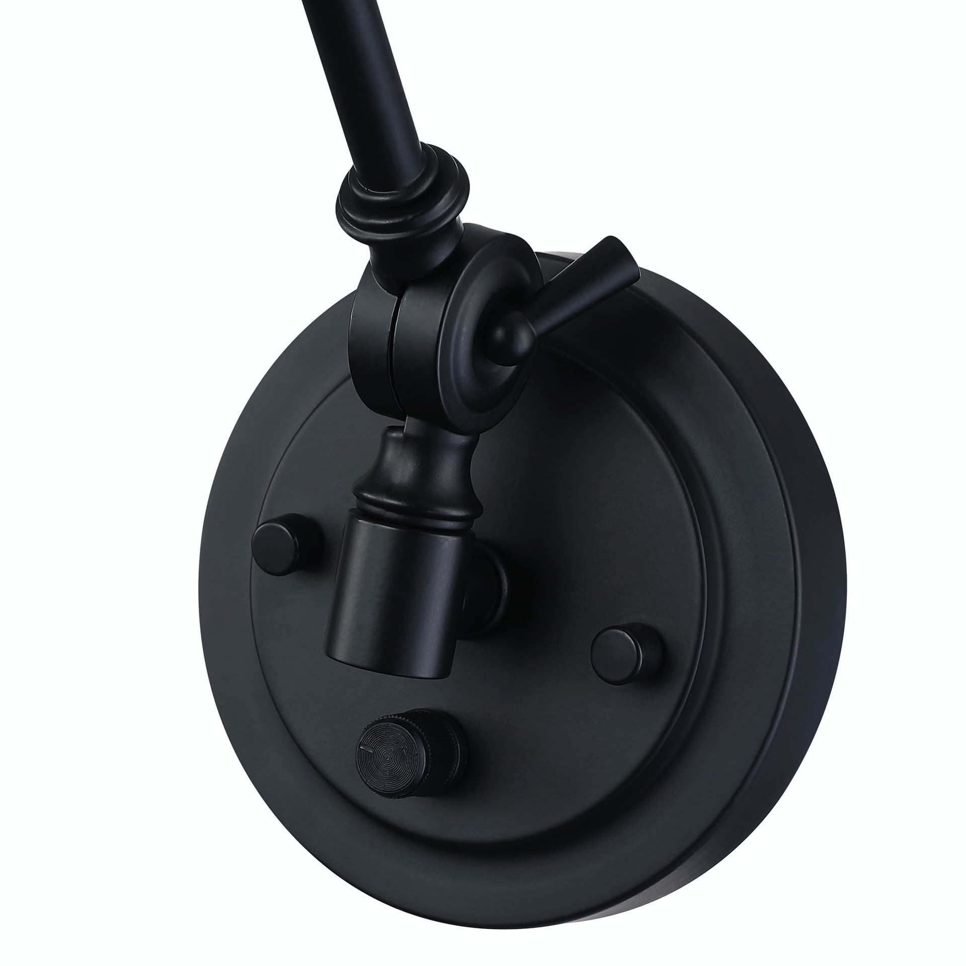 slide 5 of 6, allen + roth Halterman 6.7-in W 1 -Light Matte Black Farmhouse Wall Sconce, 1 ct
