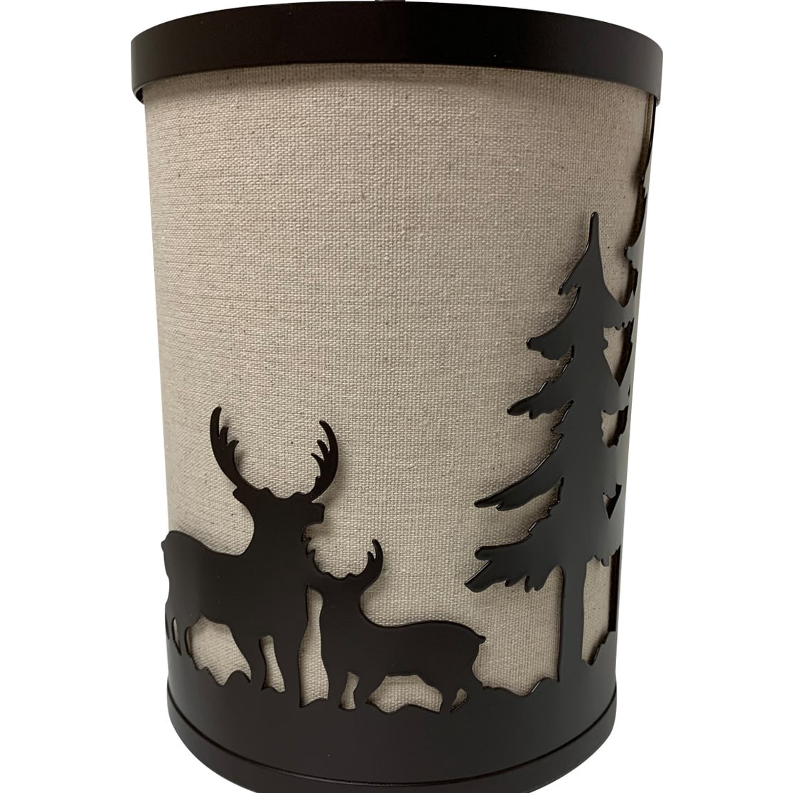 slide 3 of 6, allen + roth Hendersonville 1 -Light Bronze Rustic Cylinder Mini Hanging Pendant light, 1 ct