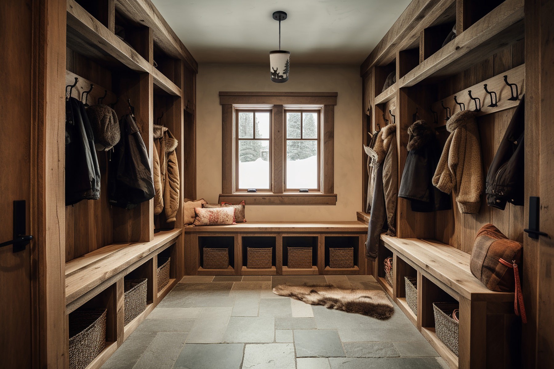 slide 6 of 6, allen + roth Hendersonville 1 -Light Bronze Rustic Cylinder Mini Hanging Pendant light, 1 ct