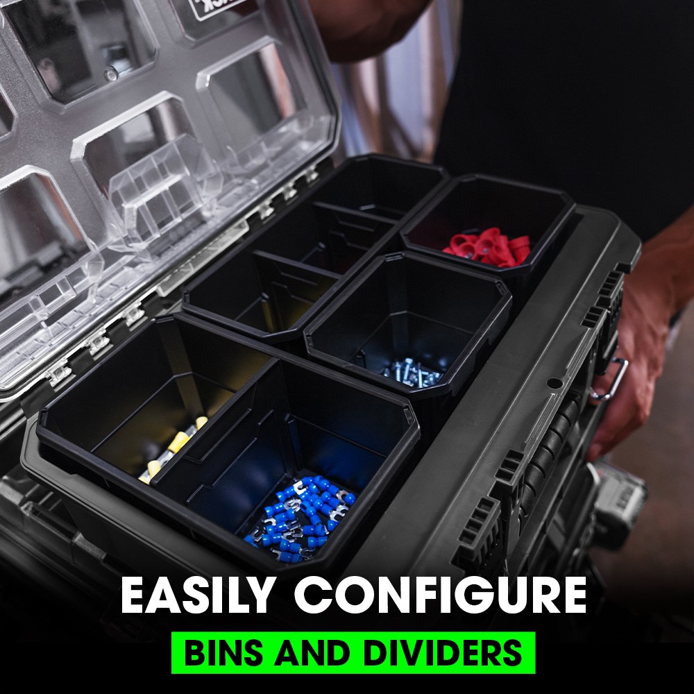 slide 3 of 6, FLEX STACK PACK Medium Organizer Box 11-in W x 5.6-in H x 14.8-in D Metal Tool Box, 1 ct