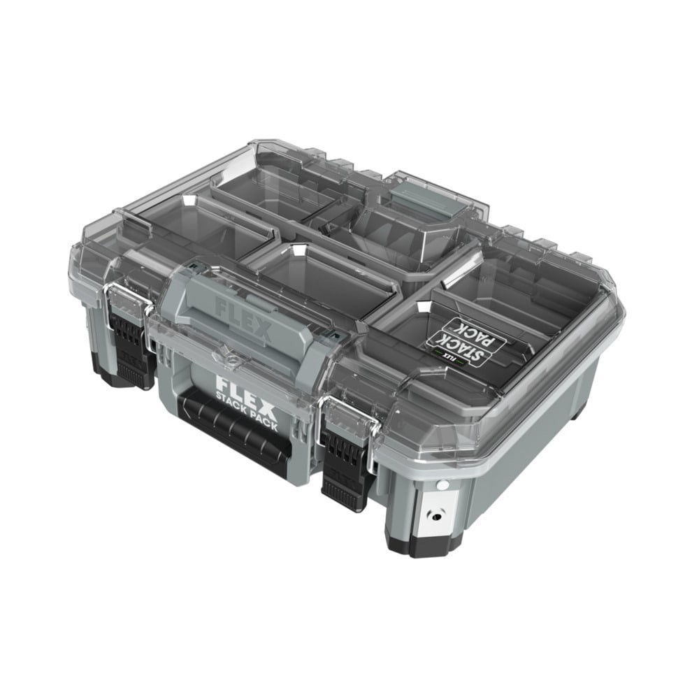 slide 1 of 6, FLEX STACK PACK Medium Organizer Box 11-in W x 5.6-in H x 14.8-in D Metal Tool Box, 1 ct