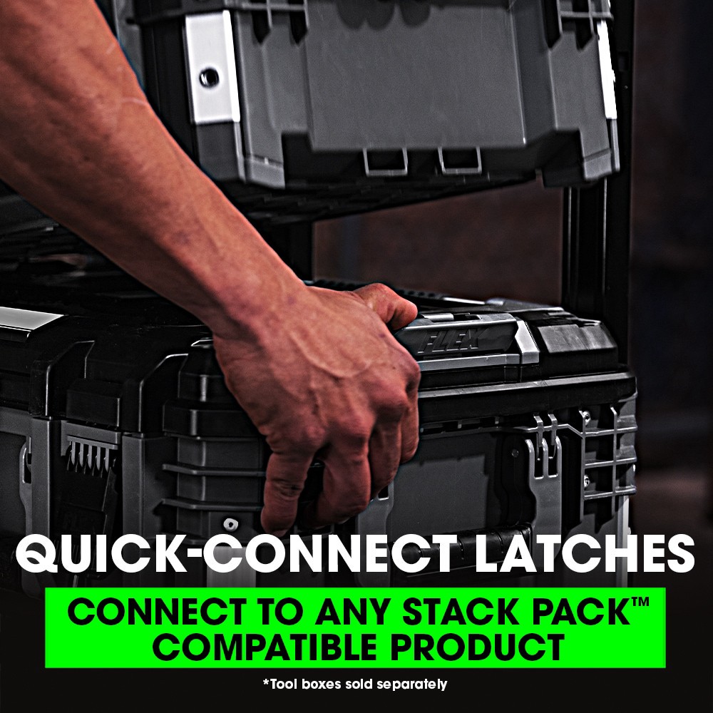 slide 2 of 6, FLEX STACK PACK Rolling Tool Box 22-in W x 26.3-in H x 19.2-in D Metal Rolling Tool Box, 1 ct