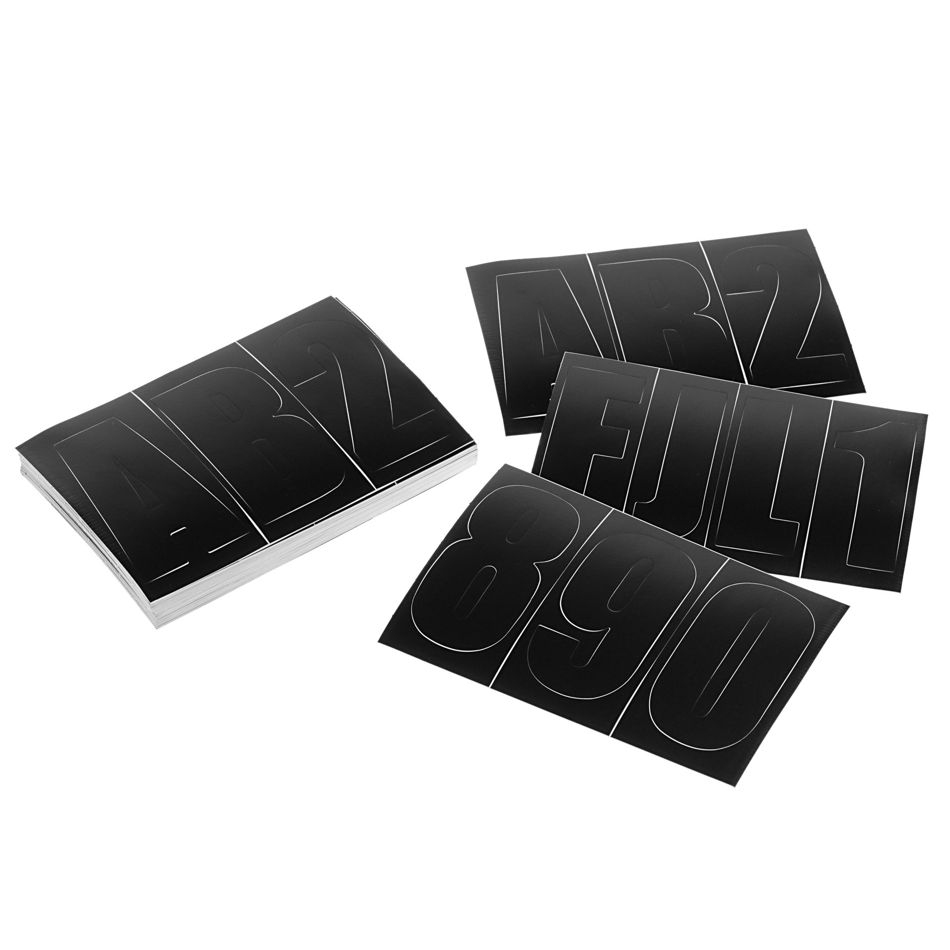 slide 4 of 5, T-H Marine Numbers - Letters 3-in Black Number pack Letter and Number Pack, 1 ct