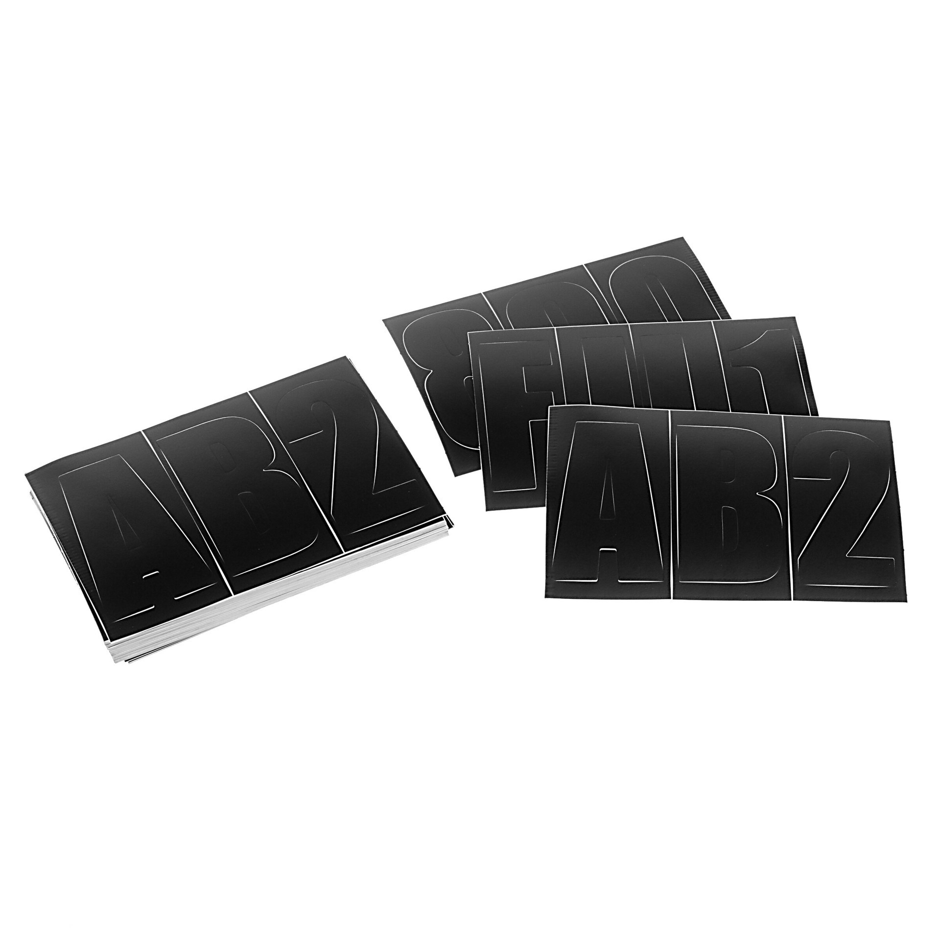 slide 5 of 5, T-H Marine Numbers - Letters 3-in Black Number pack Letter and Number Pack, 1 ct