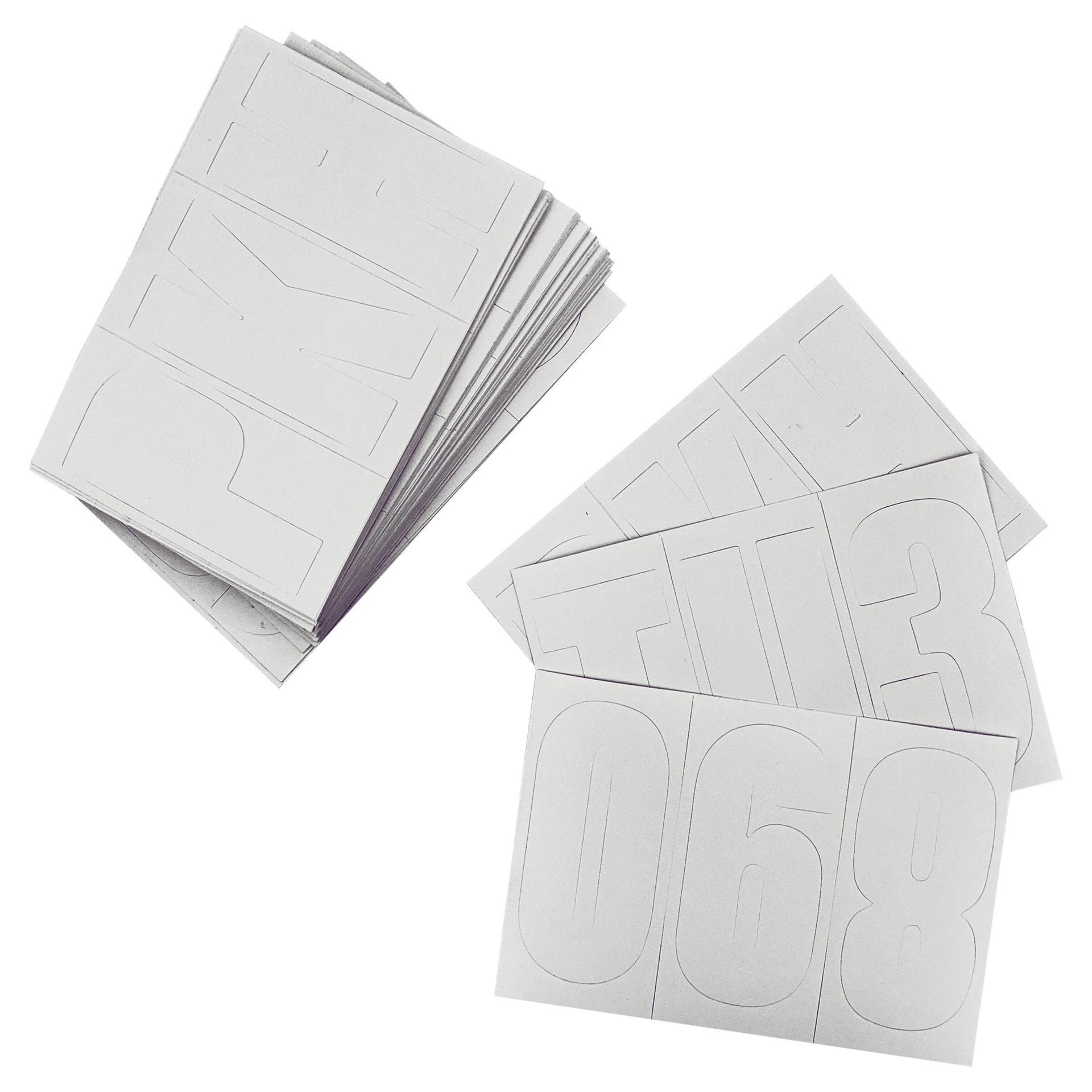 slide 4 of 4, T-H Marine Numbers - Letters 3-in White Number pack Letter and Number Pack, 1 ct