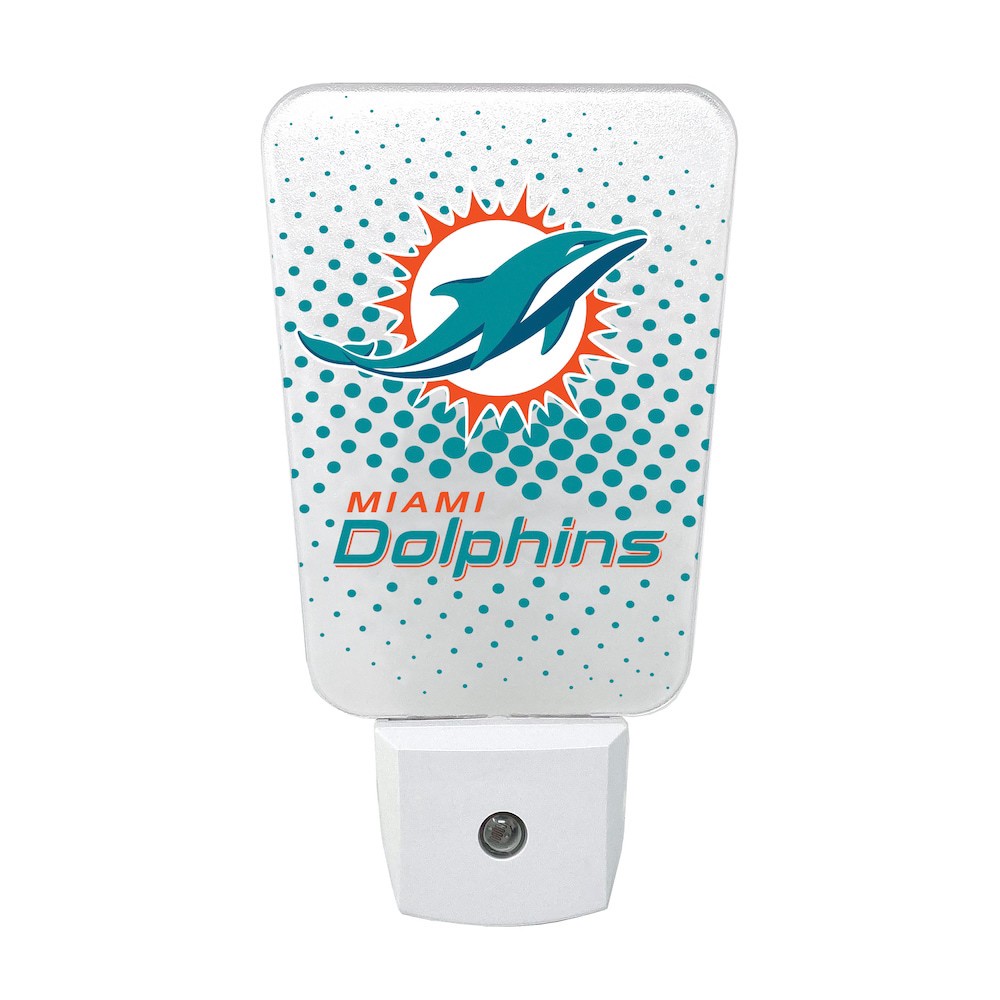 slide 2 of 3, Party Animal Miami Dolphins Clear LED Auto On/Off Night Light, 1 ct
