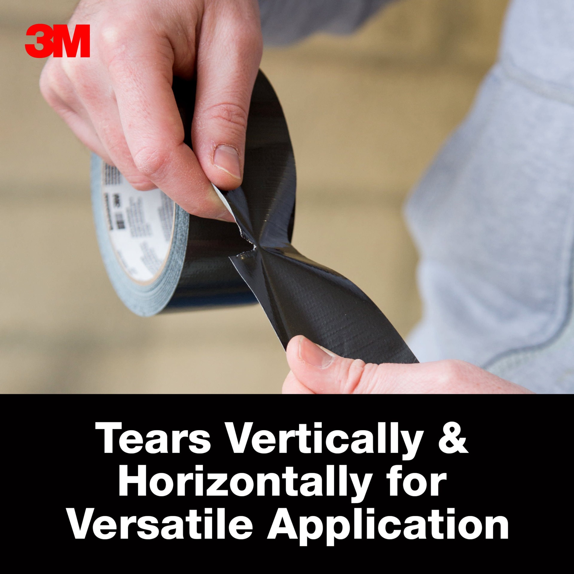 slide 3 of 6, 3M Duct Tape General Purpose Utility Black Rubberized Duct Tape 1.88-in x 45 Yard(s), 1 ct