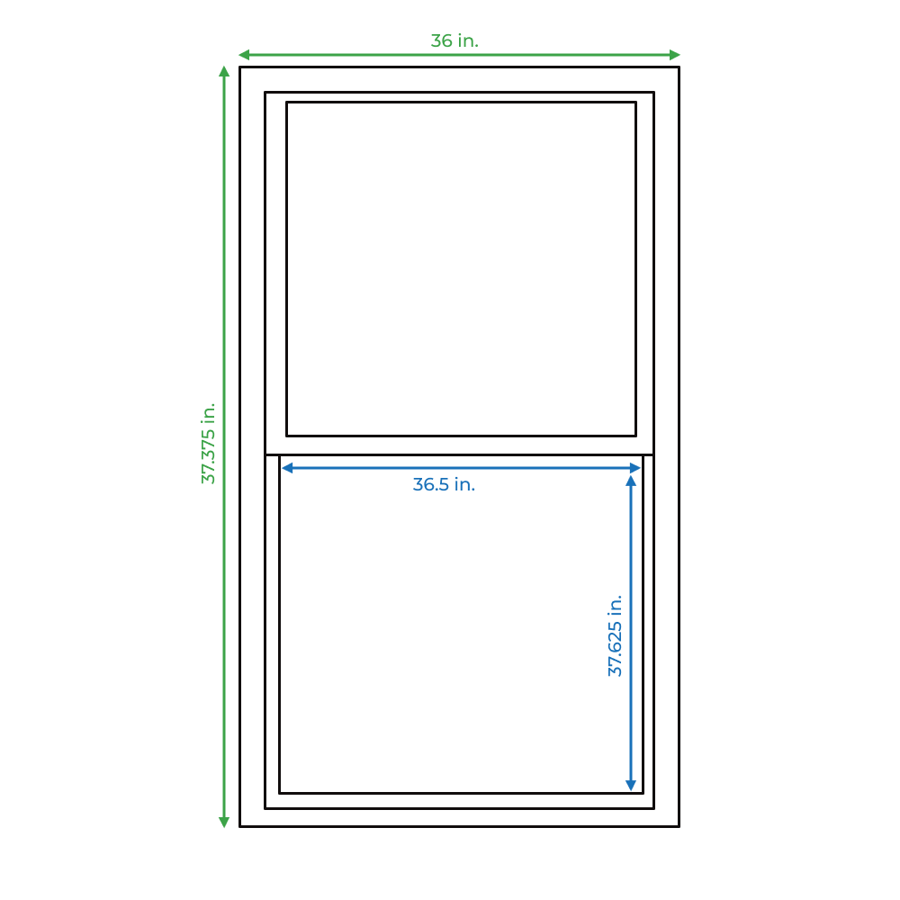 slide 4 of 6, RELIABILT White Exterior Aluminum New Construction Single Hung Window Low-E Single Pane Glass (Half Screen Included), 1 ct