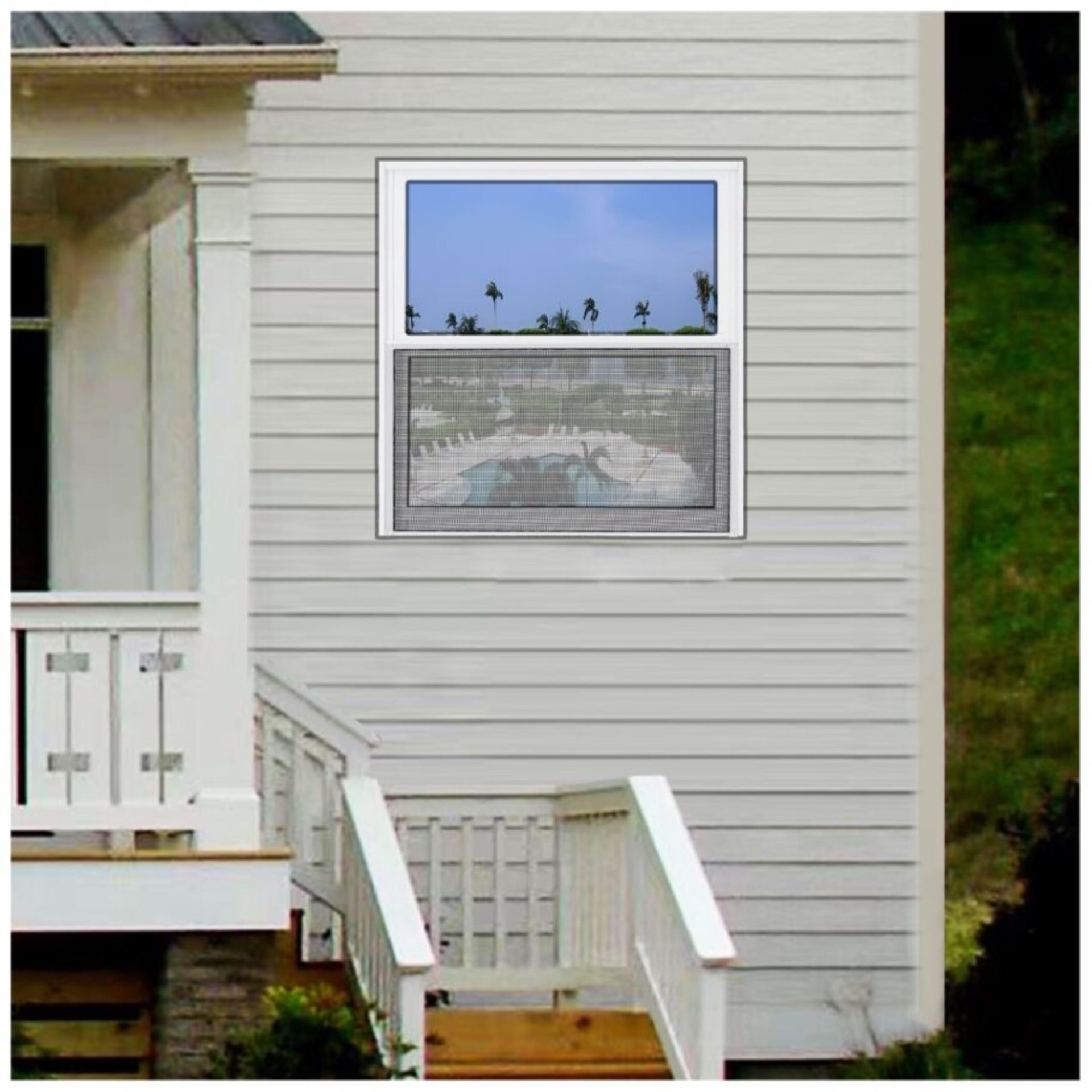 slide 5 of 6, RELIABILT White Exterior Aluminum New Construction Single Hung Window Low-E Single Pane Glass (Half Screen Included), 1 ct