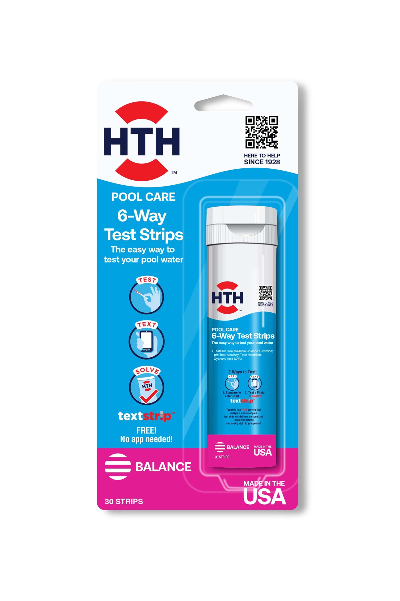 slide 1 of 6, HTH 30 -Pack Pool Test Strips, 1 ct