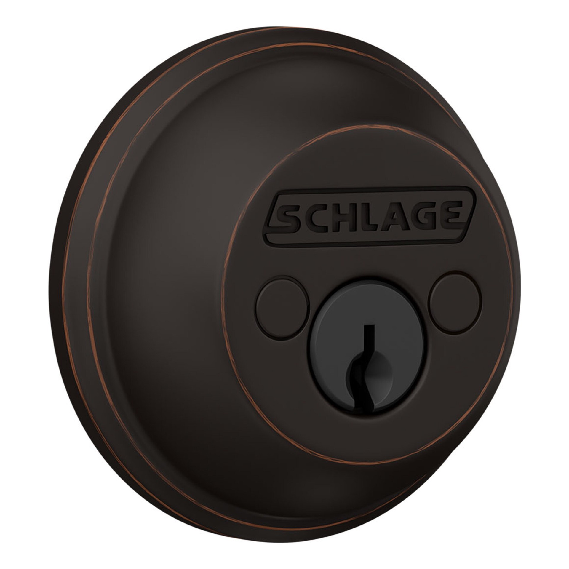slide 5 of 6, Schlage Aged Bronze Double Cylinder Deadbolt, 1 ct