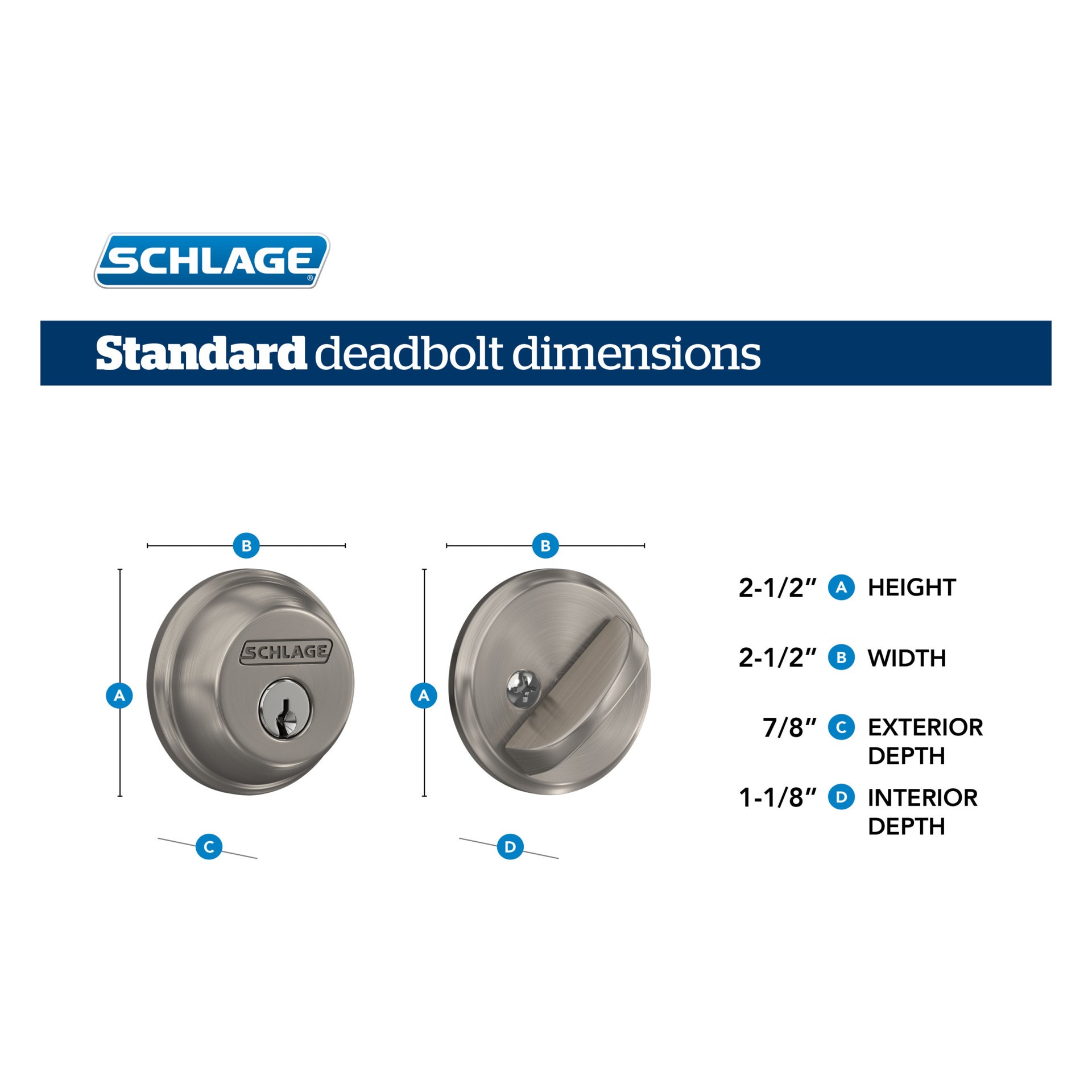 slide 2 of 6, Schlage Aged Bronze Double Cylinder Deadbolt, 1 ct