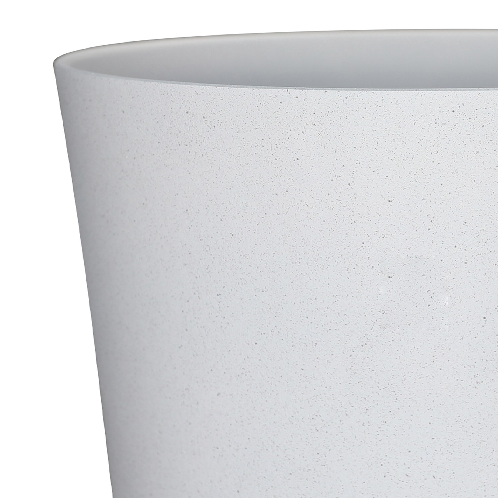 slide 5 of 6, allen + roth Round 15.24-in W x 15.24-in L White Recycled plastic Indoor/Outdoor Planter, 1 ct