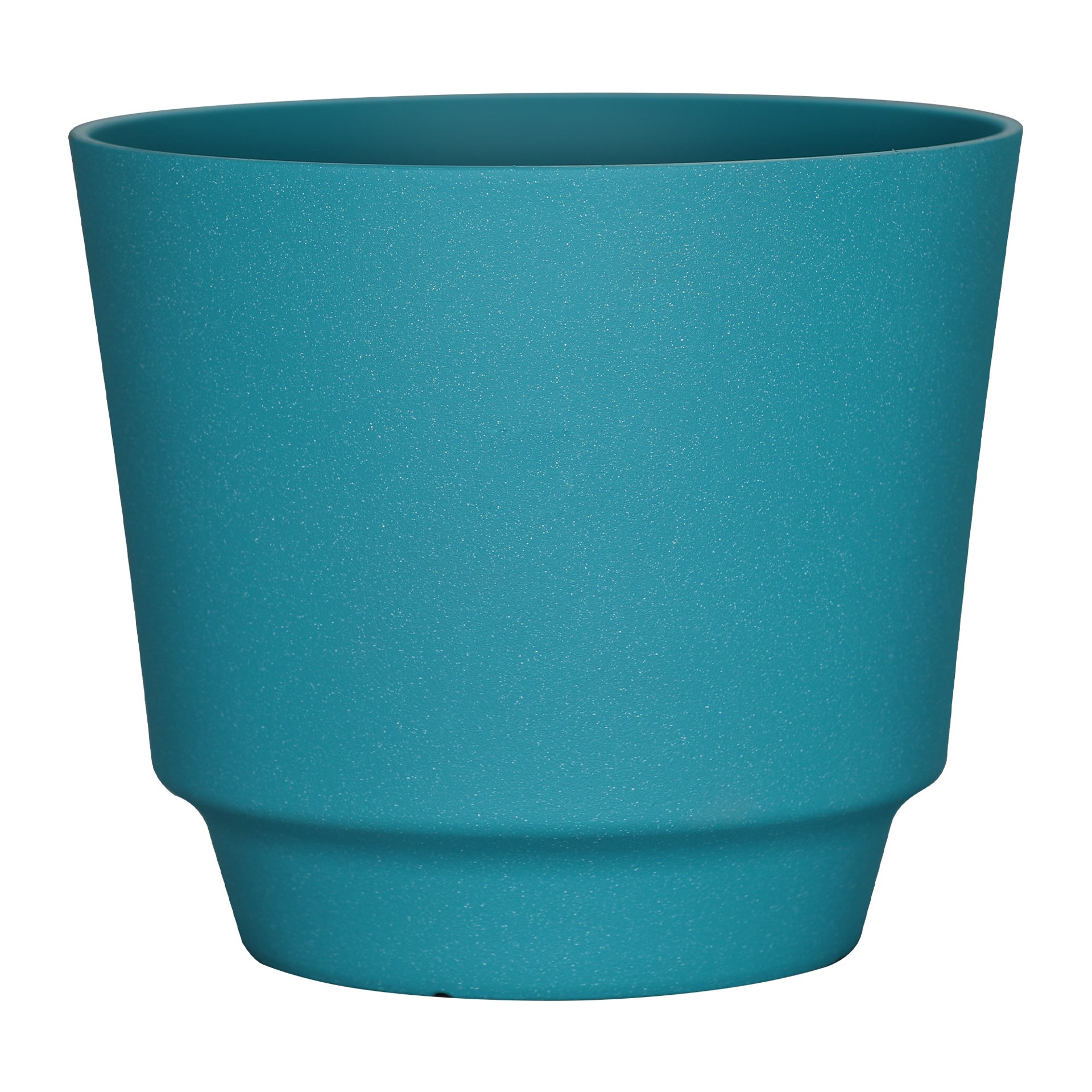 slide 1 of 6, allen + roth Round 11.46-in W x 11.46-in L Blue Recycled plastic Indoor/Outdoor Planter, 1 ct