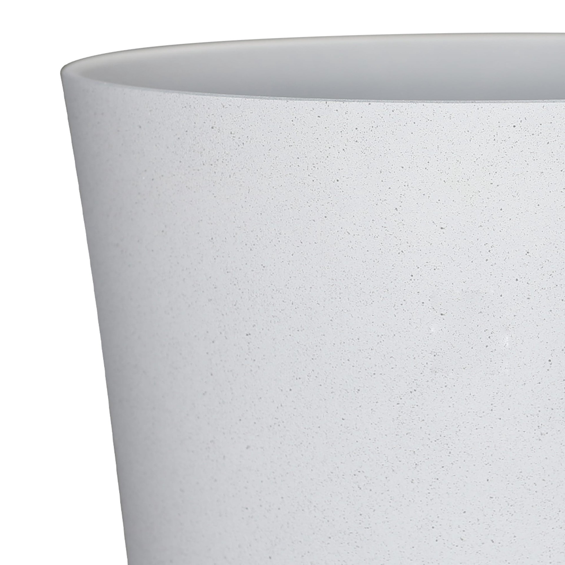 slide 5 of 6, allen + roth Round 11.46-in W x 11.46-in L White Recycled plastic Indoor/Outdoor Planter, 1 ct