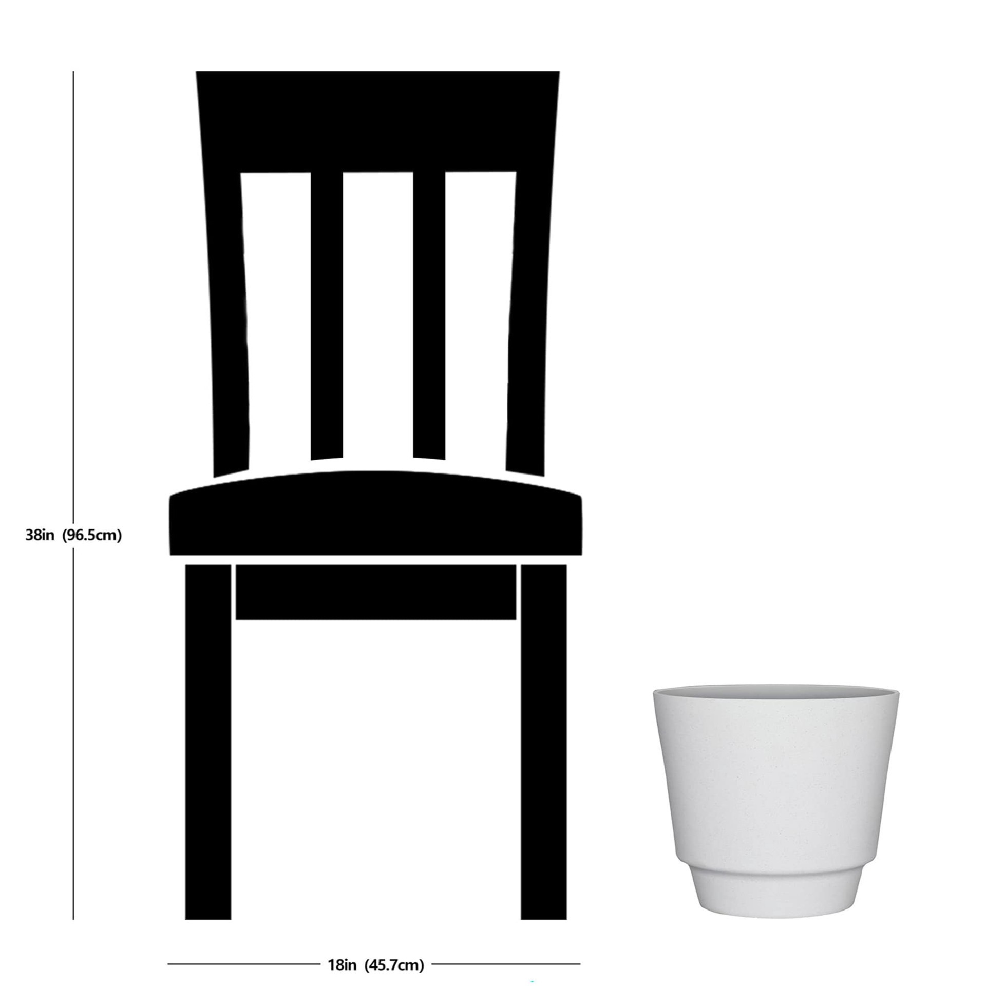 slide 6 of 6, allen + roth Round 11.46-in W x 11.46-in L White Recycled plastic Indoor/Outdoor Planter, 1 ct