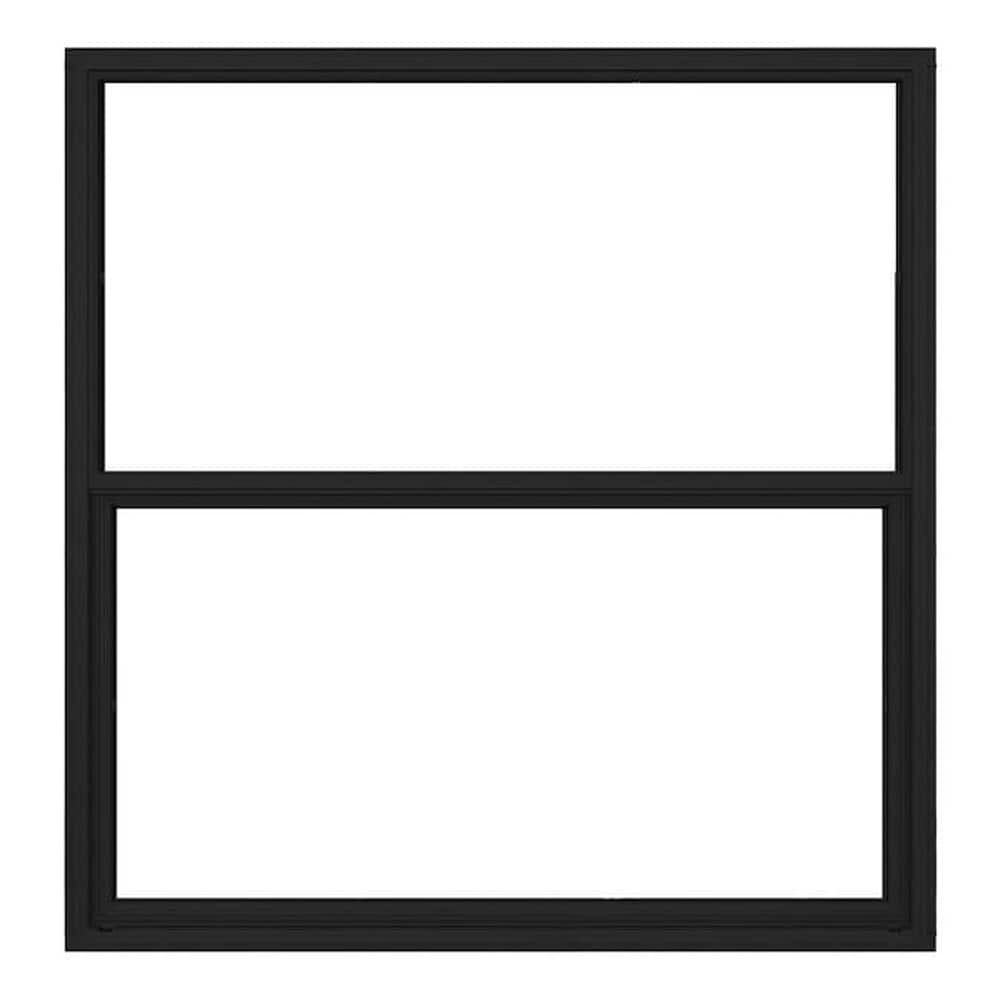 slide 1 of 6, RELIABILT 36-in x 49-7/8-in Bronze Exterior Aluminum New Construction Single Hung Window Low-E Single Pane Glass (Half Screen Included), 1 ct