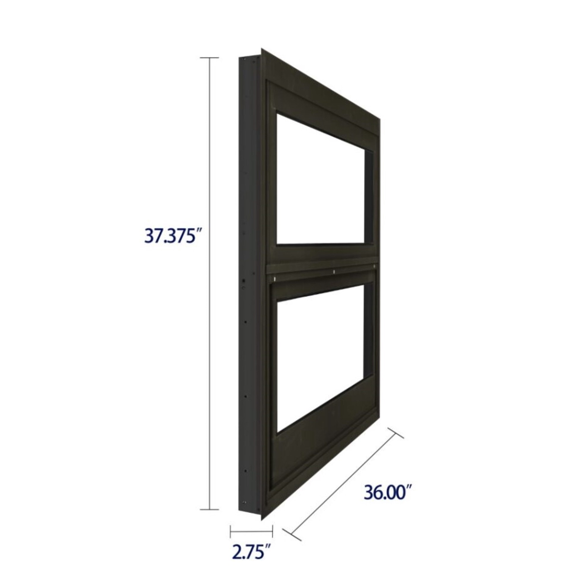 slide 5 of 6, RELIABILT 36-in x 37-3/8-in Bronze Exterior Aluminum New Construction Single Hung Window Low-E Single Pane Glass (Half Screen Included), 1 ct