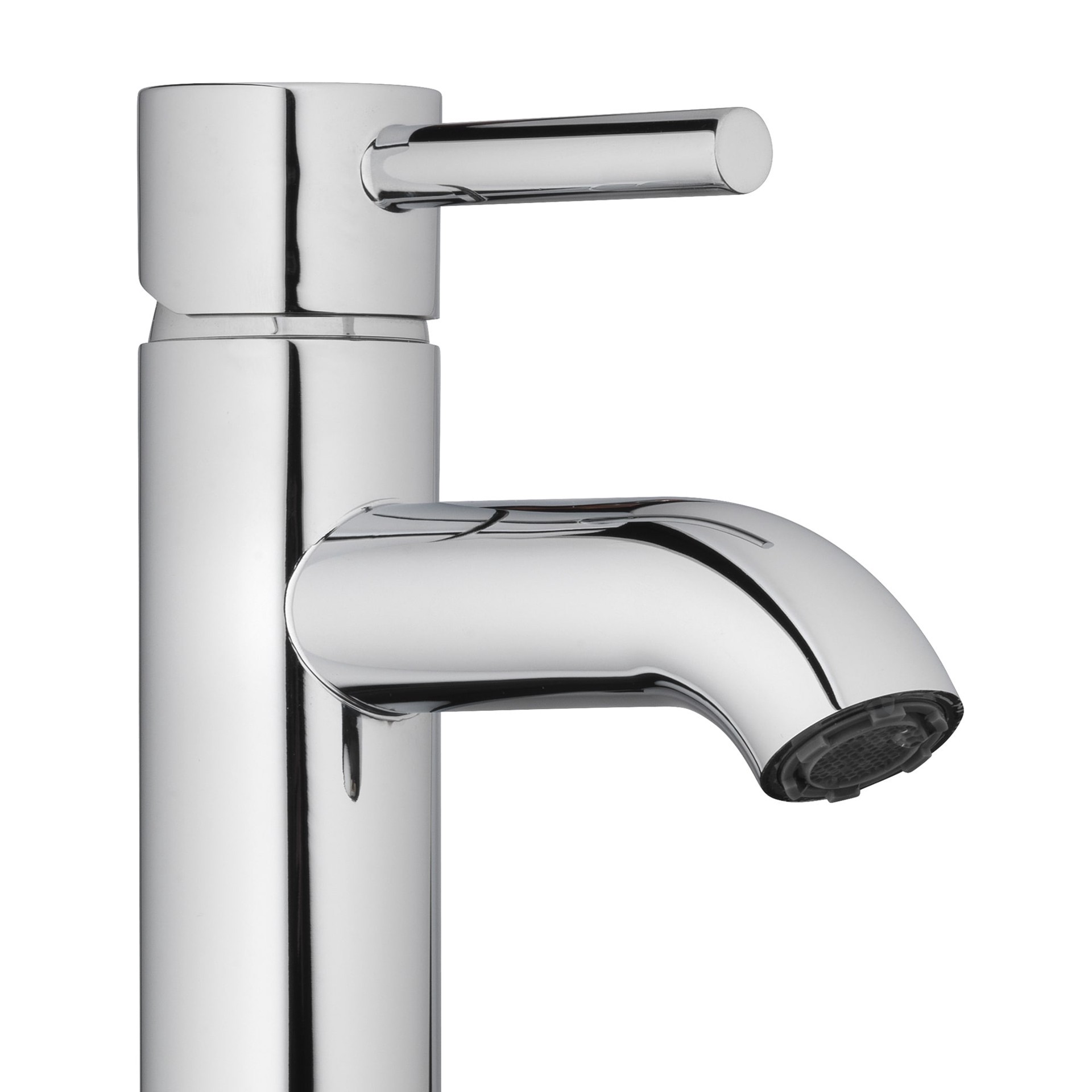 slide 5 of 6, allen + roth Harlow Polished Chrome Vessel 1-handle WaterSense Low-arc Residential Handle Bathroom Sink Faucet with Drain, 1 ct
