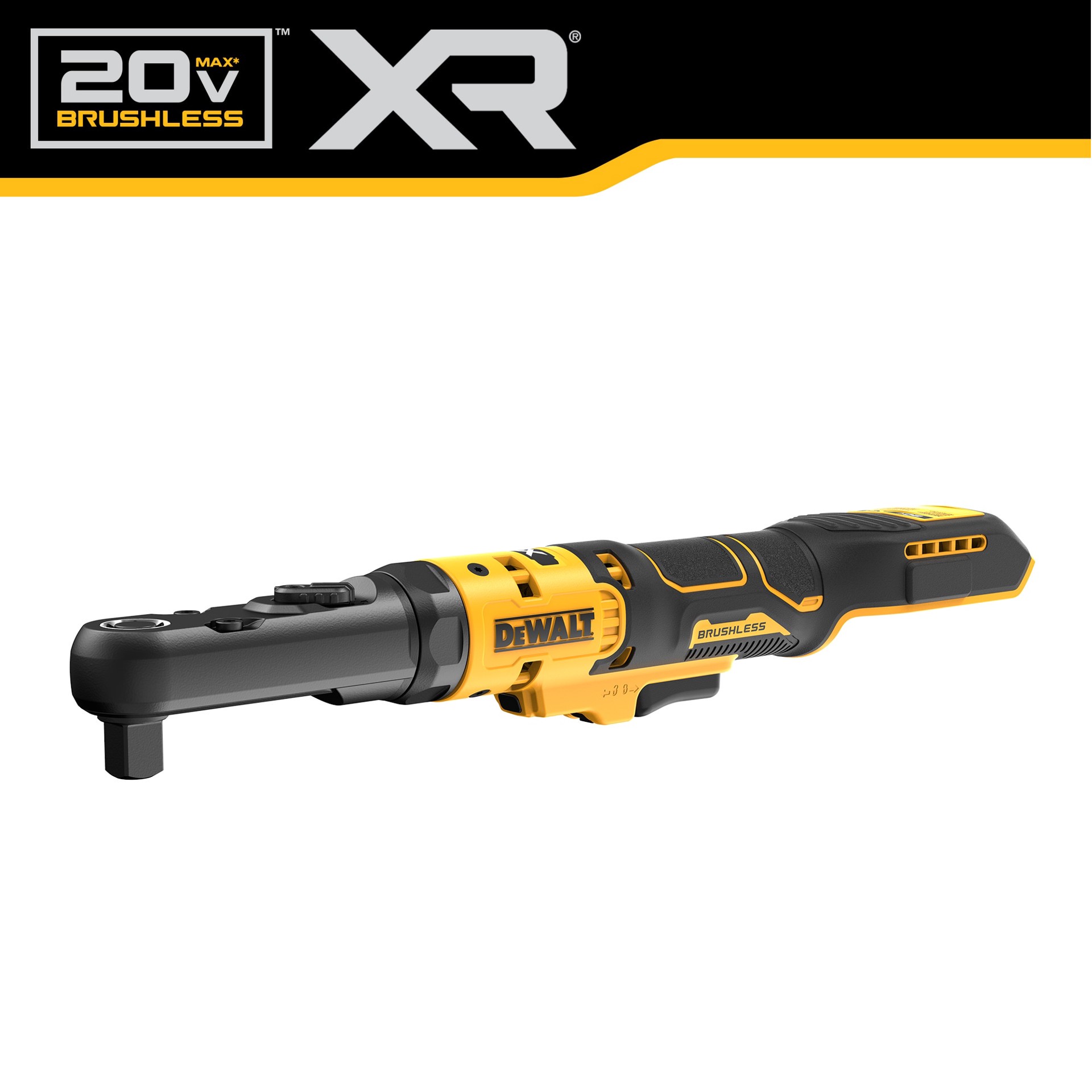 slide 3 of 6, DEWALT XR 20-volt Max Variable Speed Brushless 3/8-in1/2-in Drive Cordless Ratchet Wrench (Battery Not Included and Charger Not Included), 1 ct