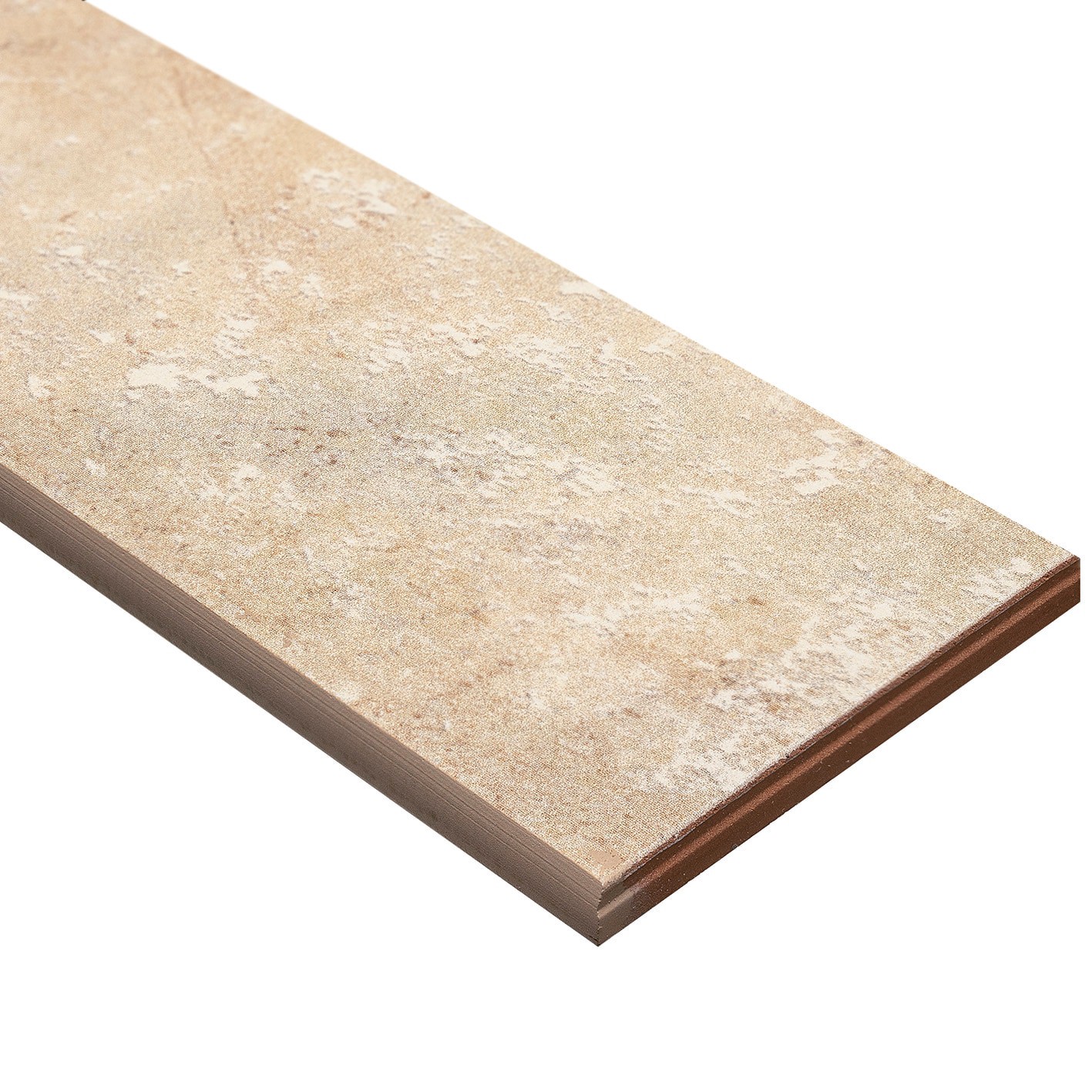 slide 2 of 5, Style Selections Alamosa Beige Alamosa beige 3-in x 12-in Glazed Ceramic Bullnose Tile ( 0.233-sq ft / Piece ), 1 ct