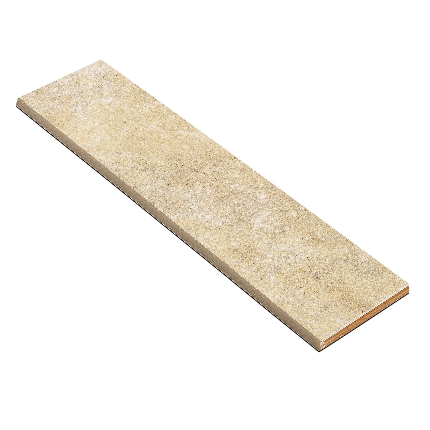 slide 3 of 5, Style Selections Alamosa Beige Alamosa beige 3-in x 12-in Glazed Ceramic Bullnose Tile ( 0.233-sq ft / Piece ), 1 ct