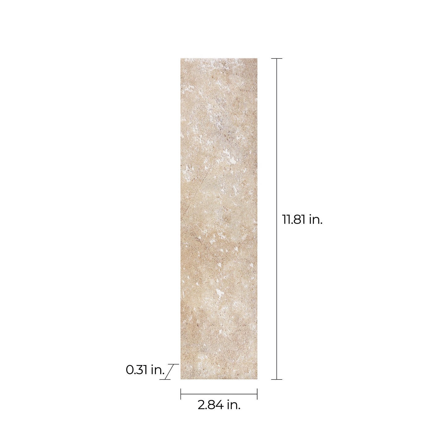 slide 5 of 5, Style Selections Alamosa Beige Alamosa beige 3-in x 12-in Glazed Ceramic Bullnose Tile ( 0.233-sq ft / Piece ), 1 ct